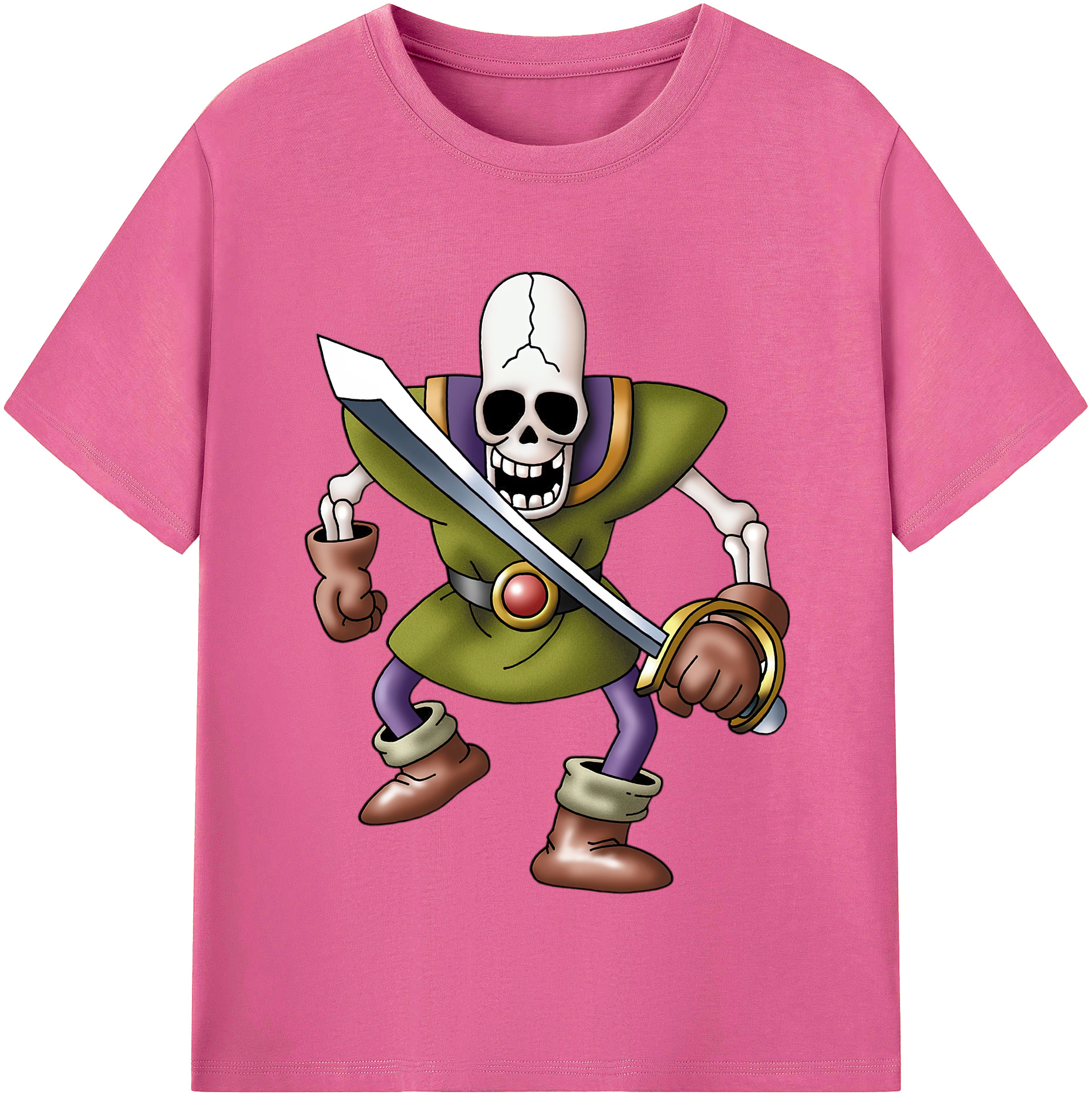 （画像用） ドラゴンクエスト Doragon Kuesuto Dragon Quest レディースカジュアルプリントTシャツ（綿100％）