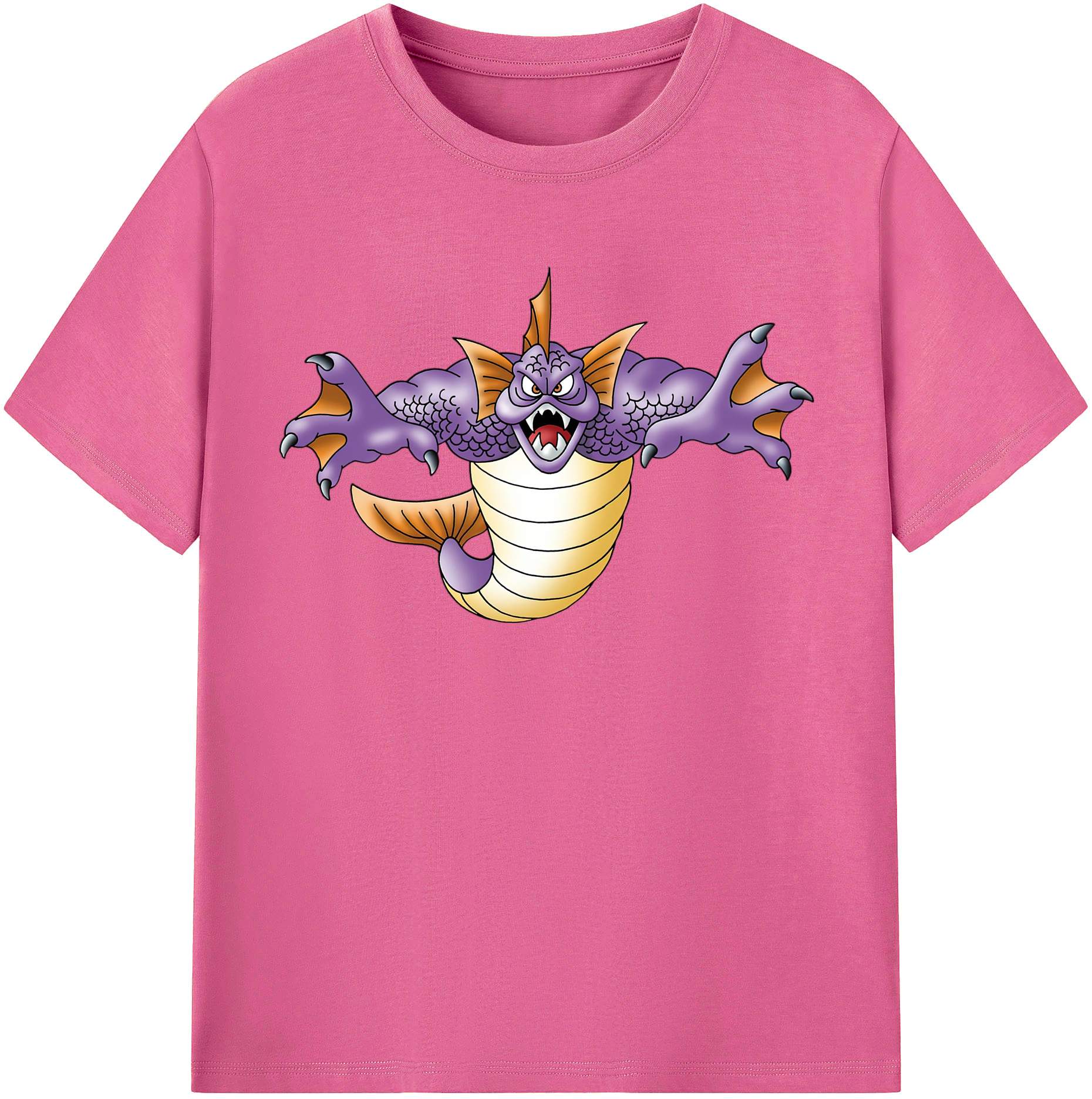 （画像用） ドラゴンクエスト Doragon Kuesuto Dragon Quest レディースカジュアルプリントTシャツ（綿100％）