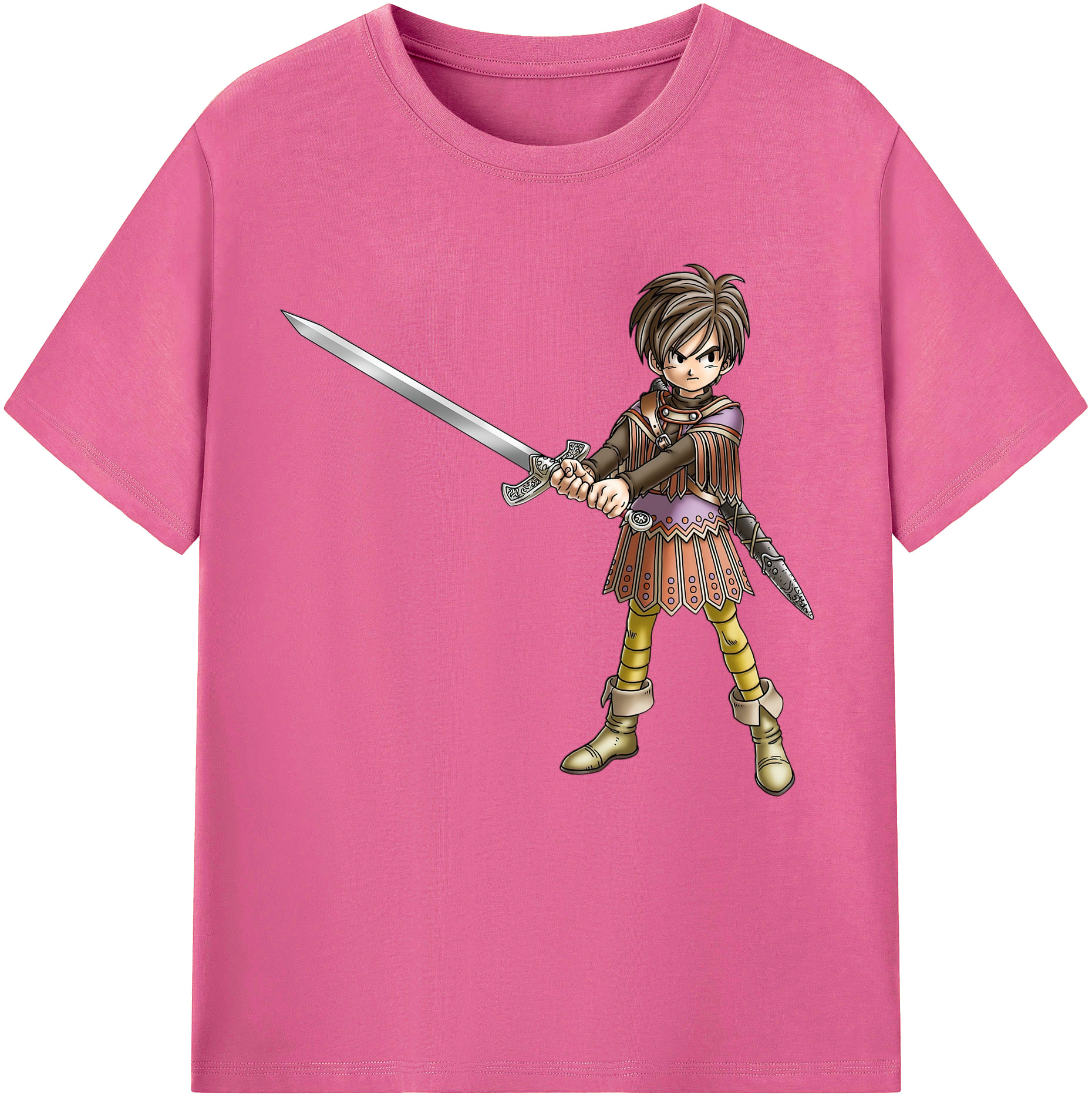 （画像用） ドラゴンクエスト Doragon Kuesuto Dragon Quest レディースカジュアルプリントTシャツ（綿100％）