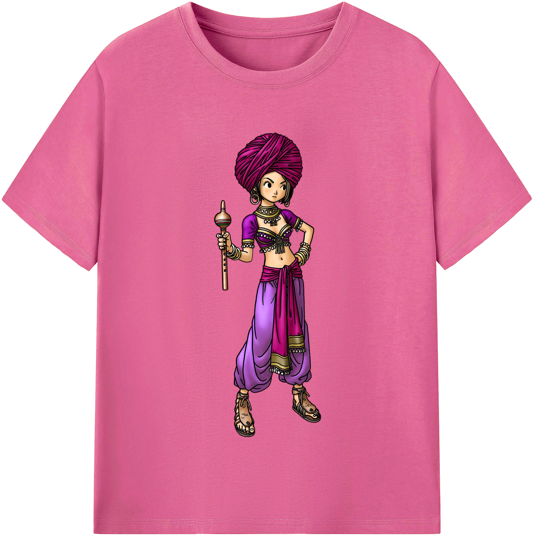 （画像用） ドラゴンクエスト Doragon Kuesuto Dragon Quest レディースカジュアルプリントTシャツ（綿100％）
