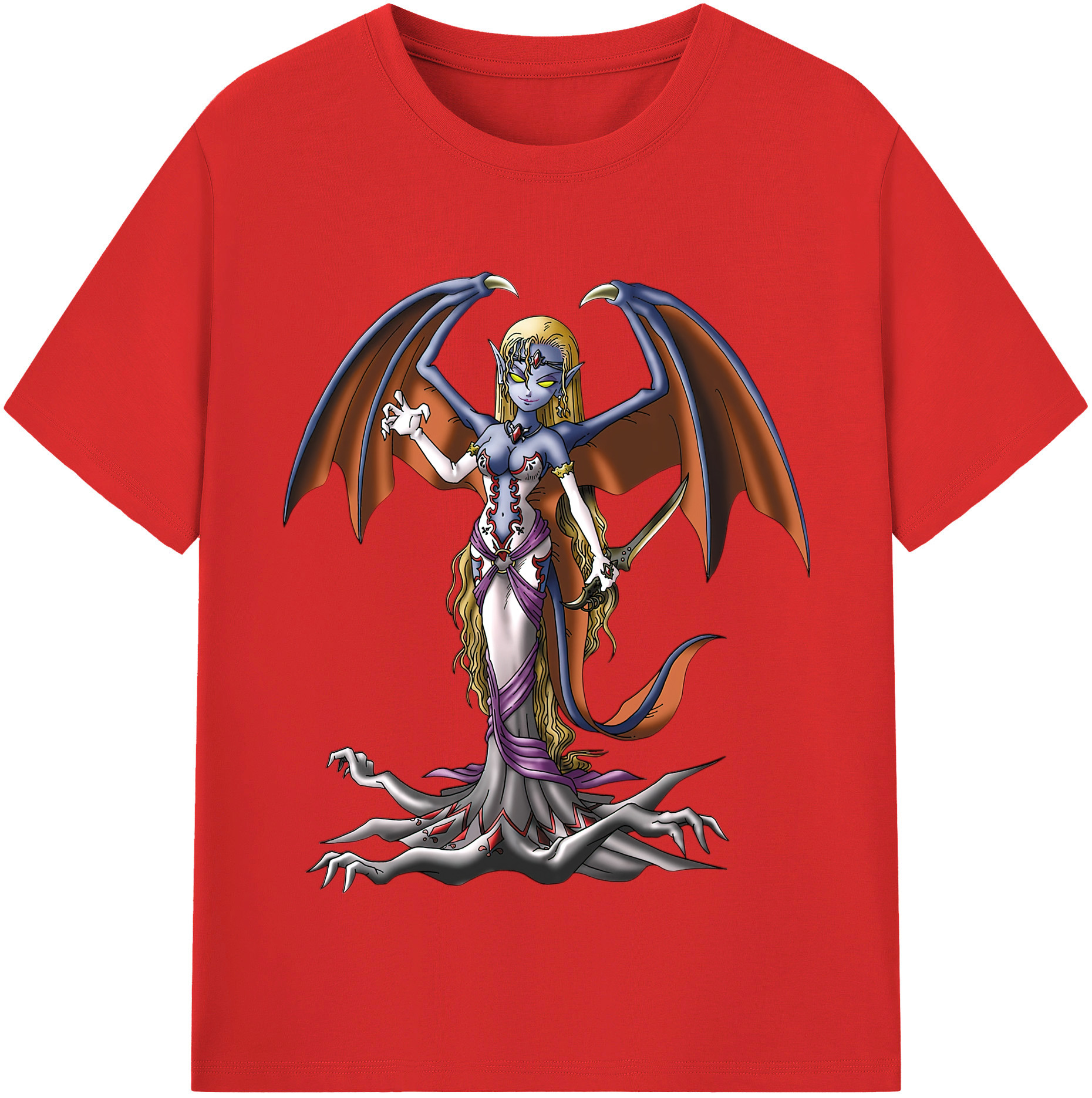 （画像用） ドラゴンクエスト Doragon Kuesuto Dragon Quest レディースカジュアルプリントTシャツ（綿100％）