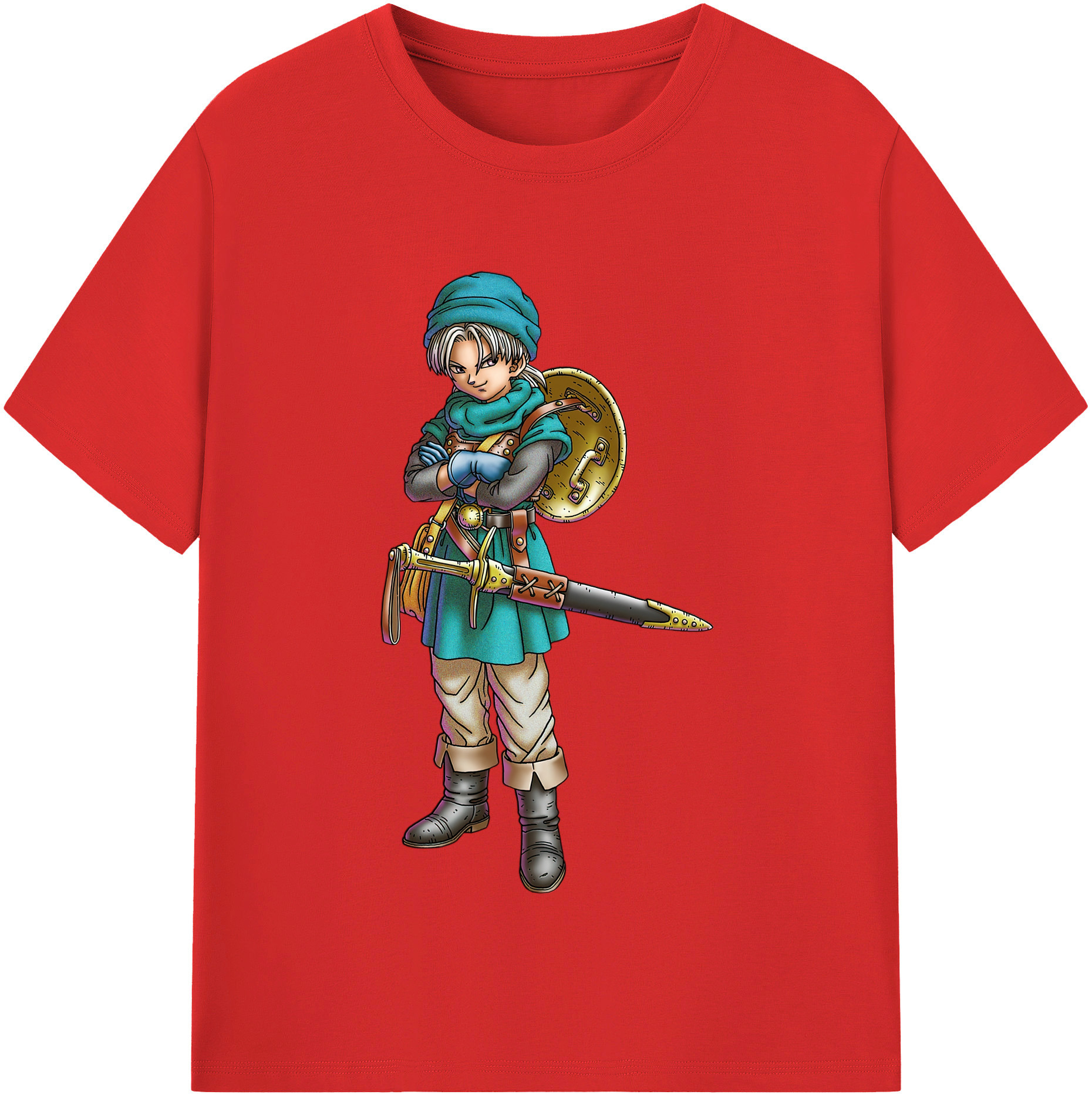 （画像用） ドラゴンクエスト Doragon Kuesuto Dragon Quest レディースカジュアルプリントTシャツ（綿100％）
