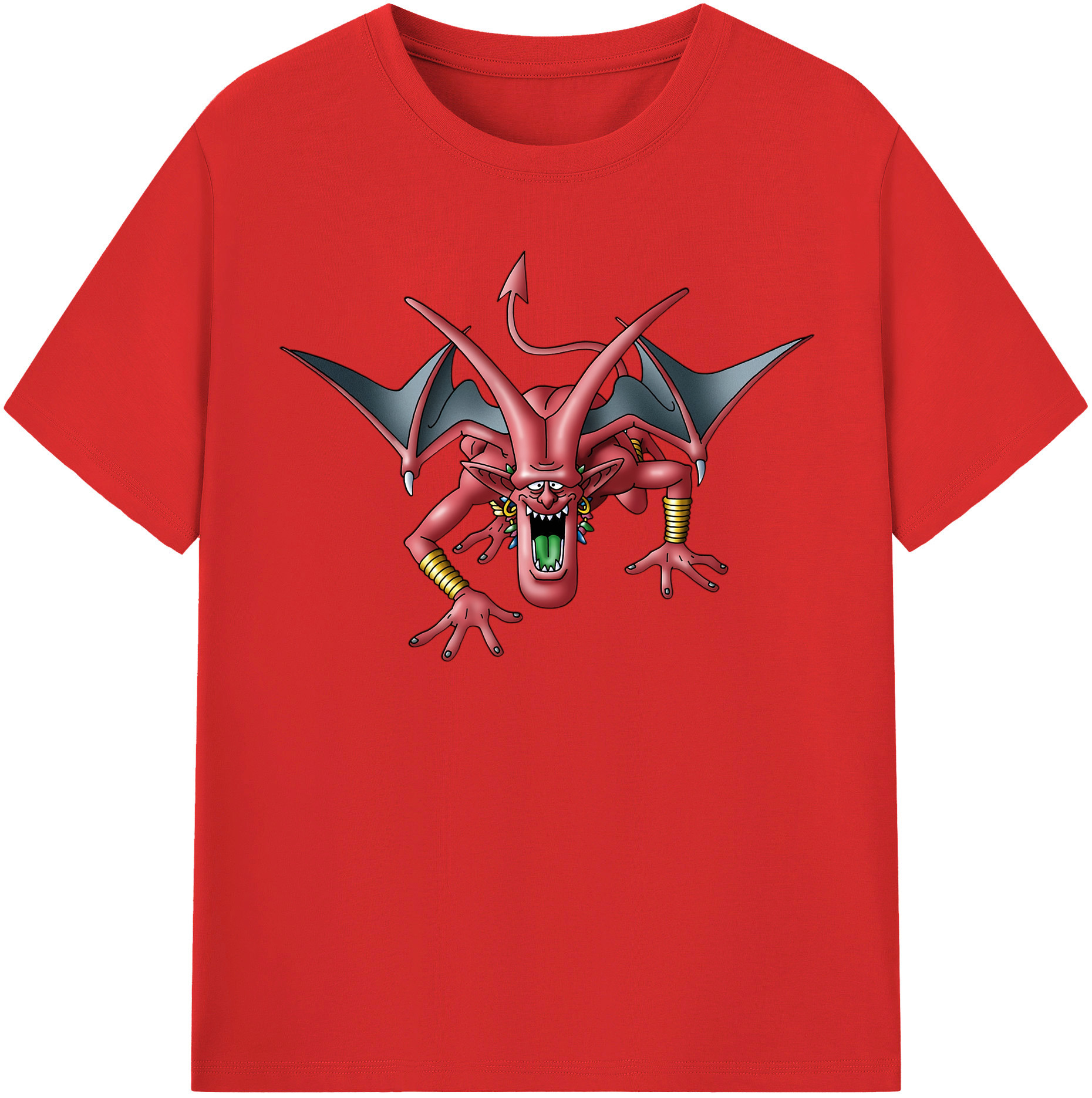 （画像用） ドラゴンクエスト Doragon Kuesuto Dragon Quest レディースカジュアルプリントTシャツ（綿100％）