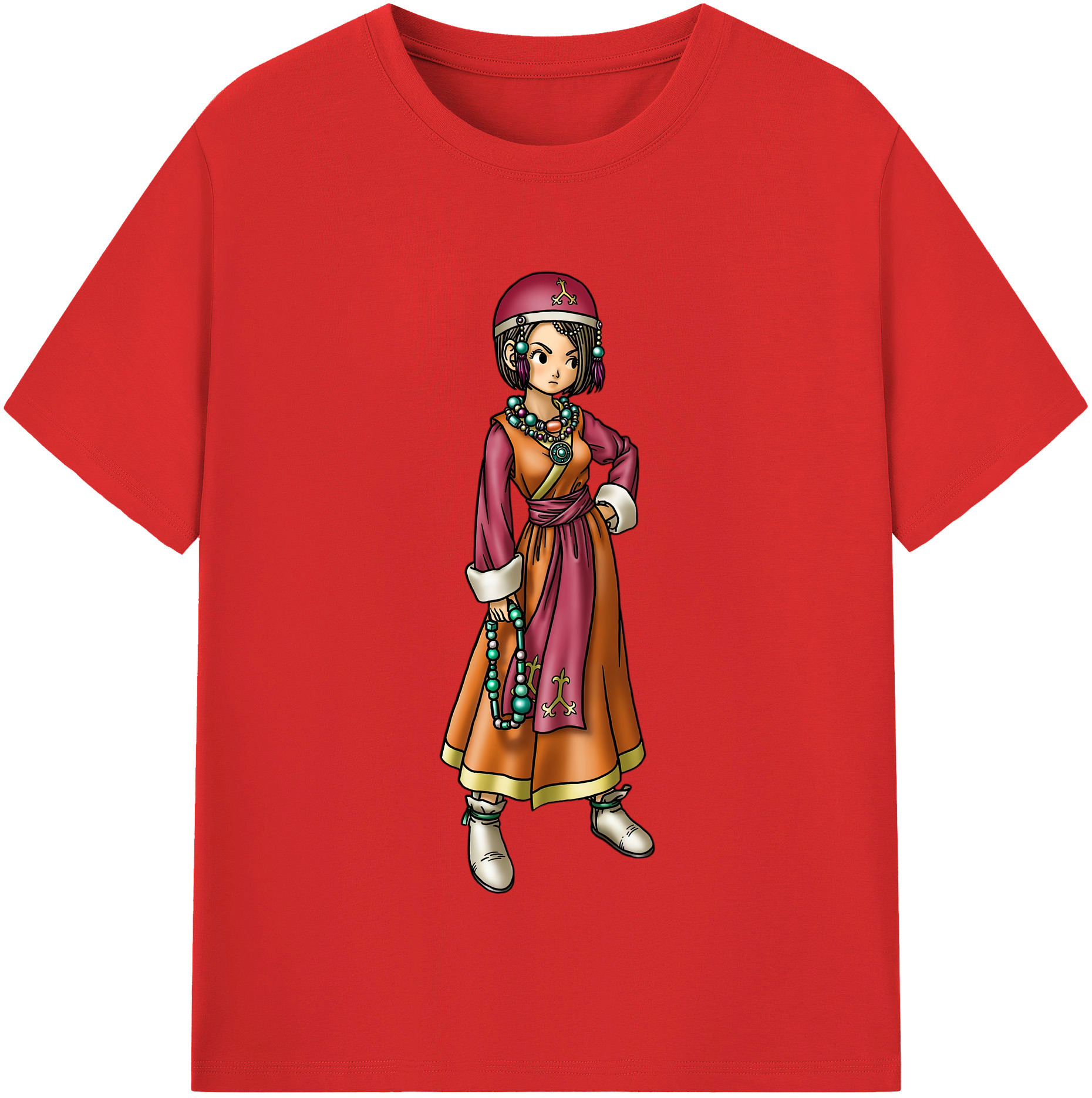 （画像用） ドラゴンクエスト Doragon Kuesuto Dragon Quest レディースカジュアルプリントTシャツ（綿100％）