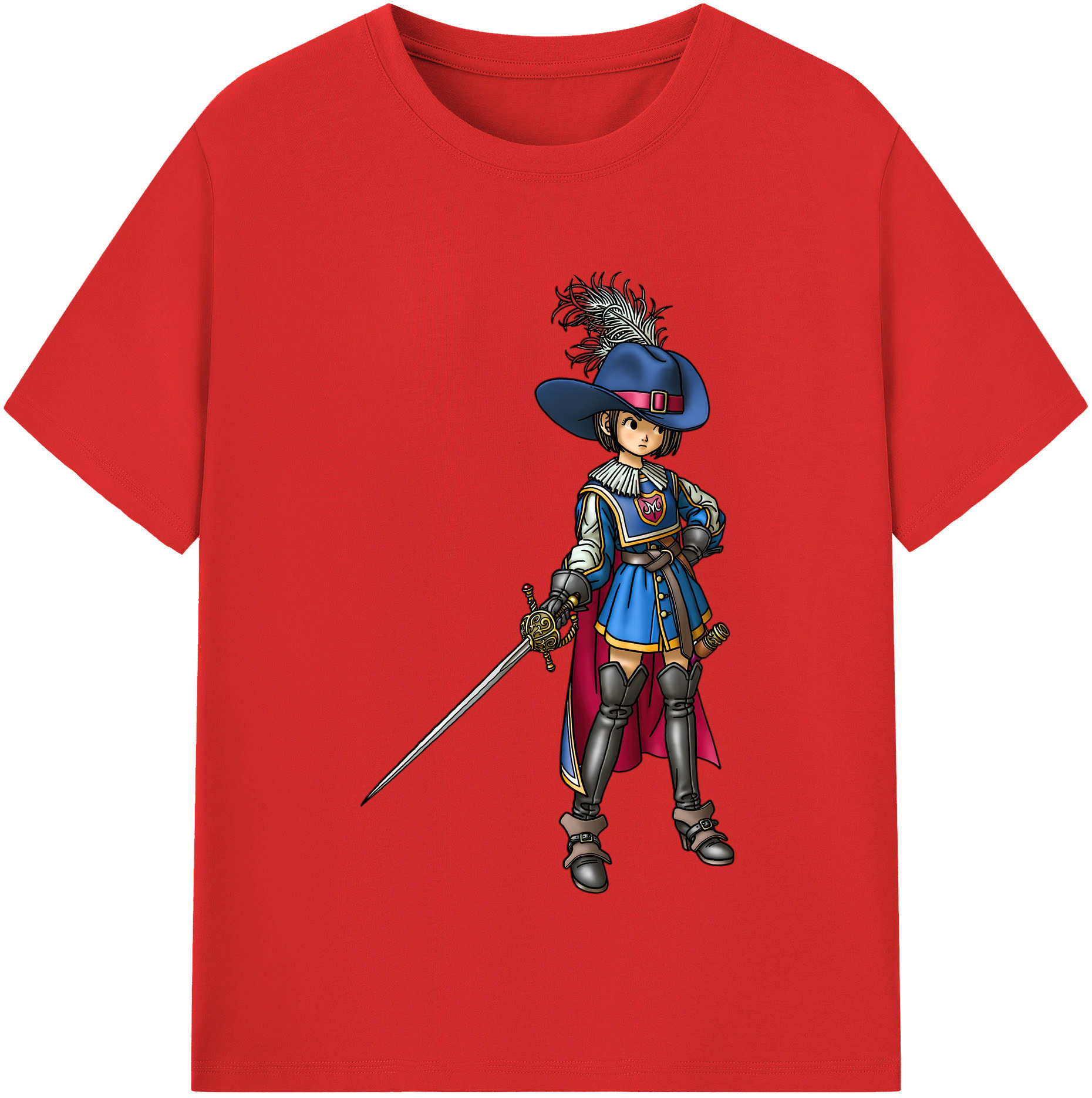 （画像用） ドラゴンクエスト Doragon Kuesuto Dragon Quest レディースカジュアルプリントTシャツ（綿100％）
