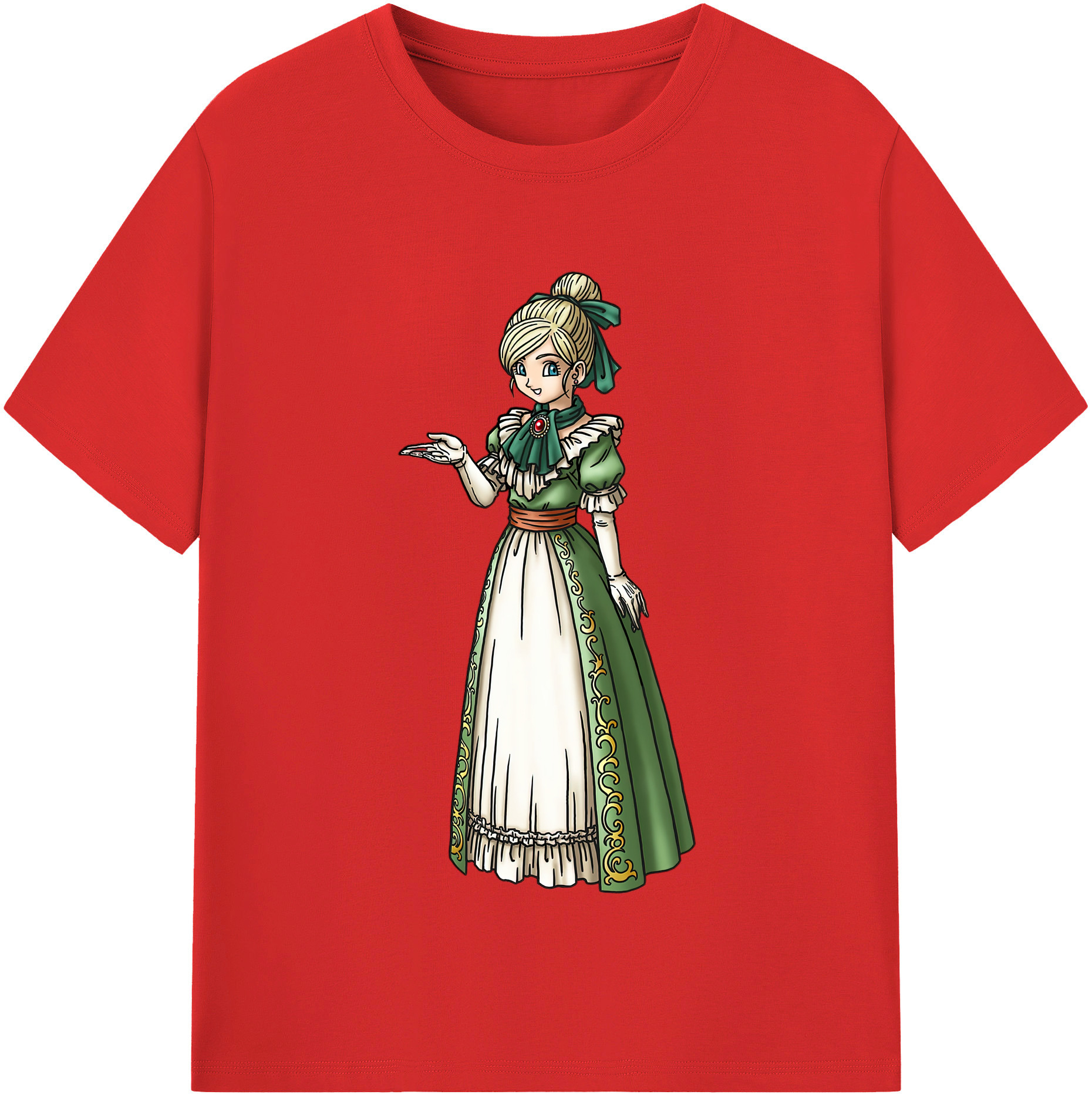 （画像用） ドラゴンクエスト Doragon Kuesuto Dragon Quest レディースカジュアルプリントTシャツ（綿100％）