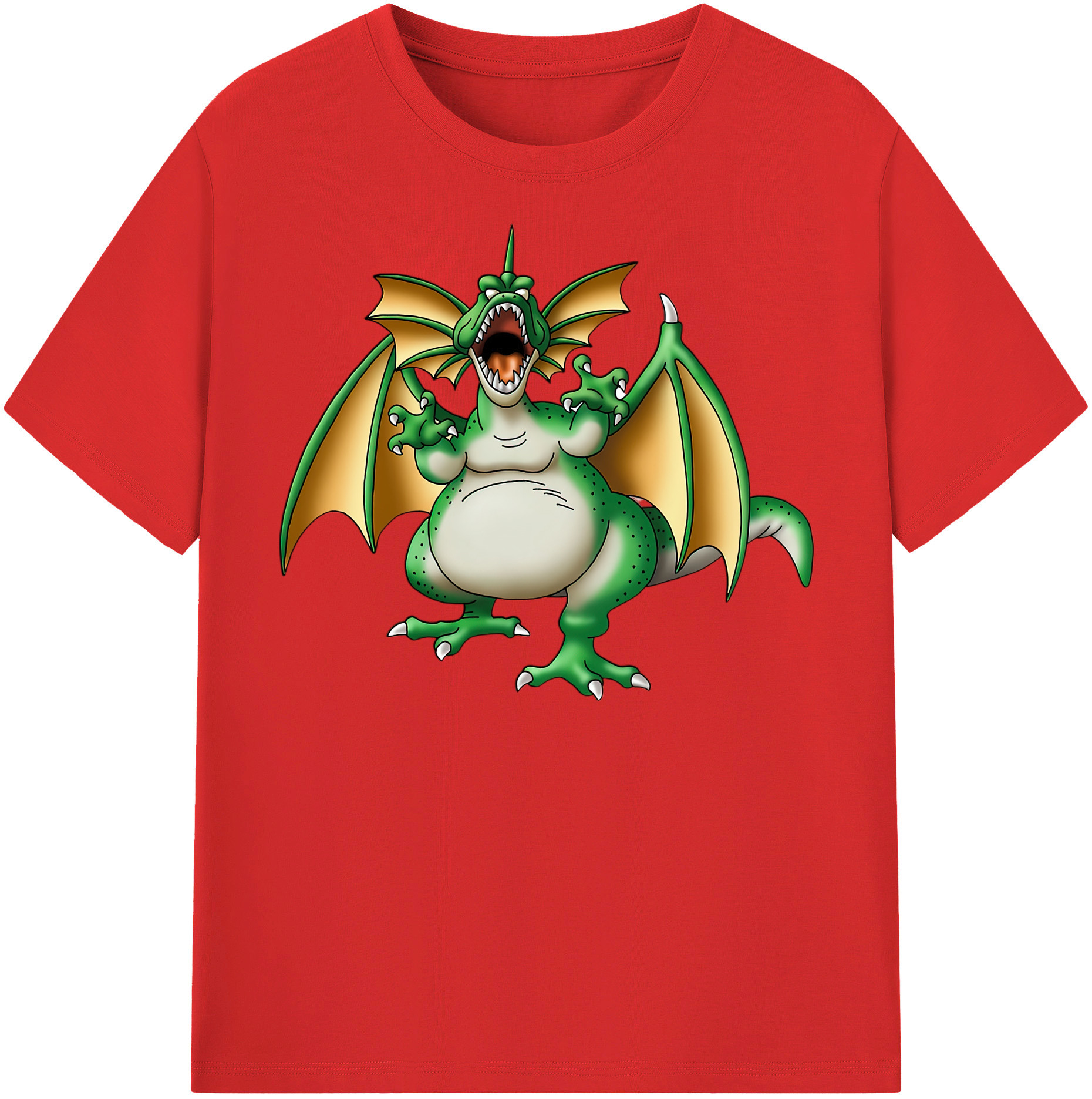 （画像用） ドラゴンクエスト Doragon Kuesuto Dragon Quest レディースカジュアルプリントTシャツ（綿100％）