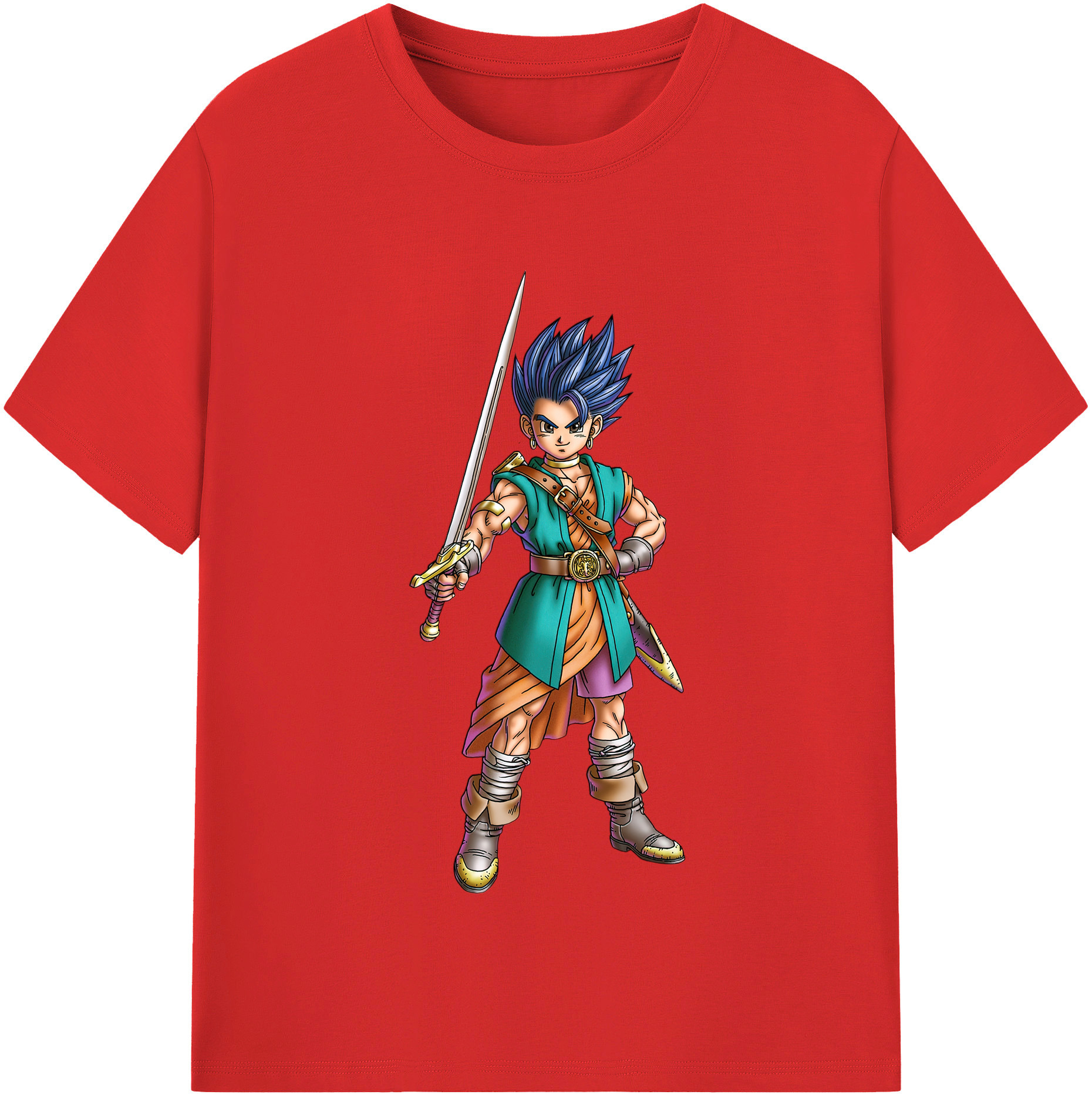 （画像用） ドラゴンクエスト Doragon Kuesuto Dragon Quest レディースカジュアルプリントTシャツ（綿100％）