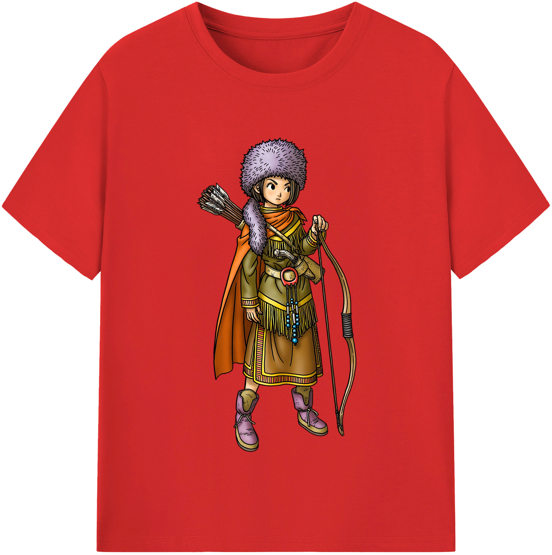（画像用） ドラゴンクエスト Doragon Kuesuto Dragon Quest レディースカジュアルプリントTシャツ（綿100％）