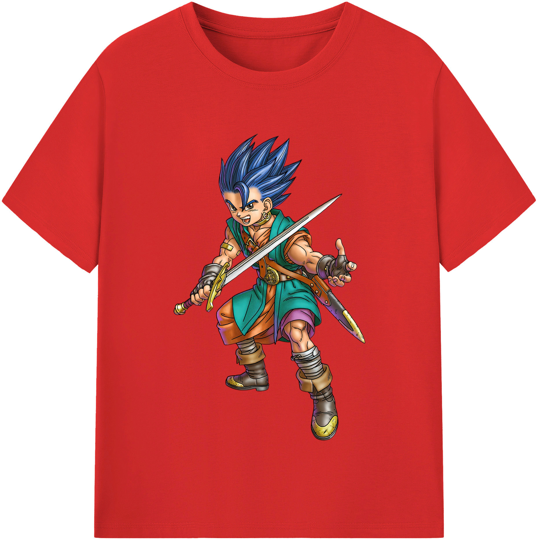 （画像用） ドラゴンクエスト Doragon Kuesuto Dragon Quest レディースカジュアルプリントTシャツ（綿100％）