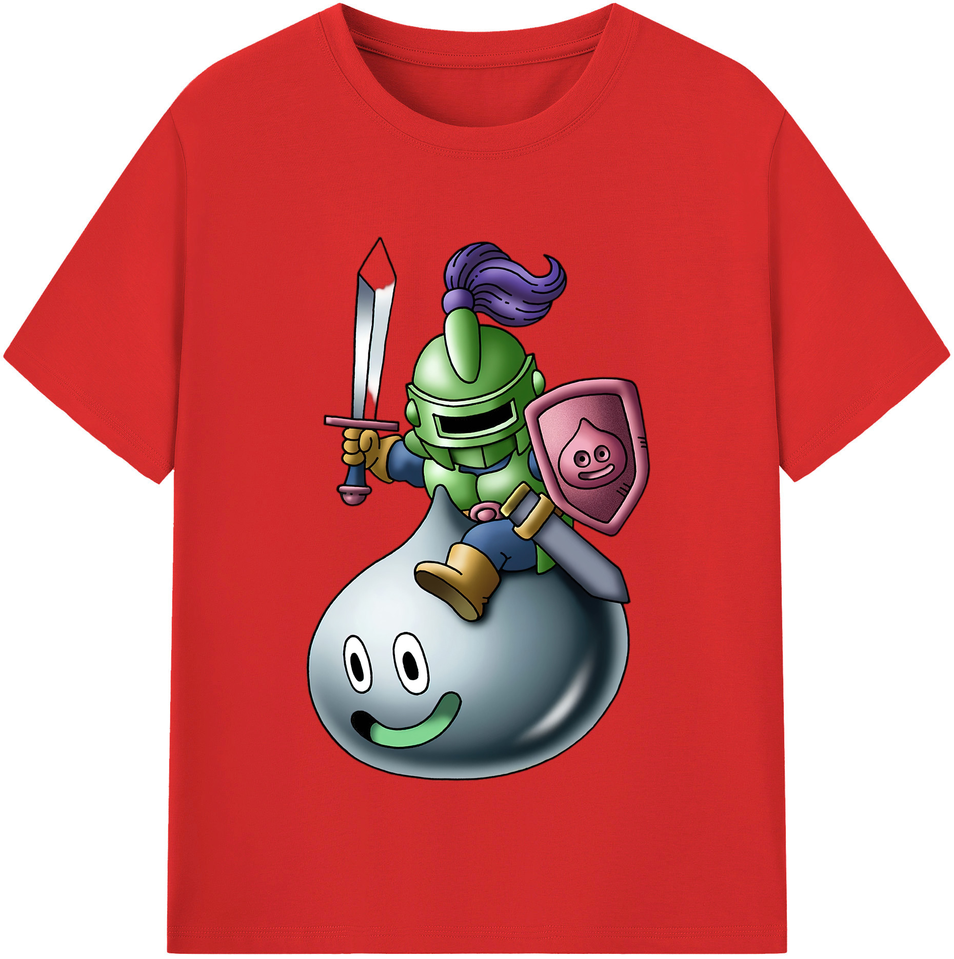 （画像用） ドラゴンクエスト Doragon Kuesuto Dragon Quest レディースカジュアルプリントTシャツ（綿100％）