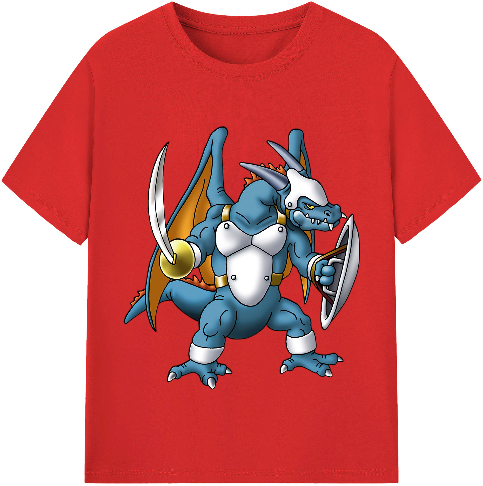 （画像用） ドラゴンクエスト Doragon Kuesuto Dragon Quest レディースカジュアルプリントTシャツ（綿100％）