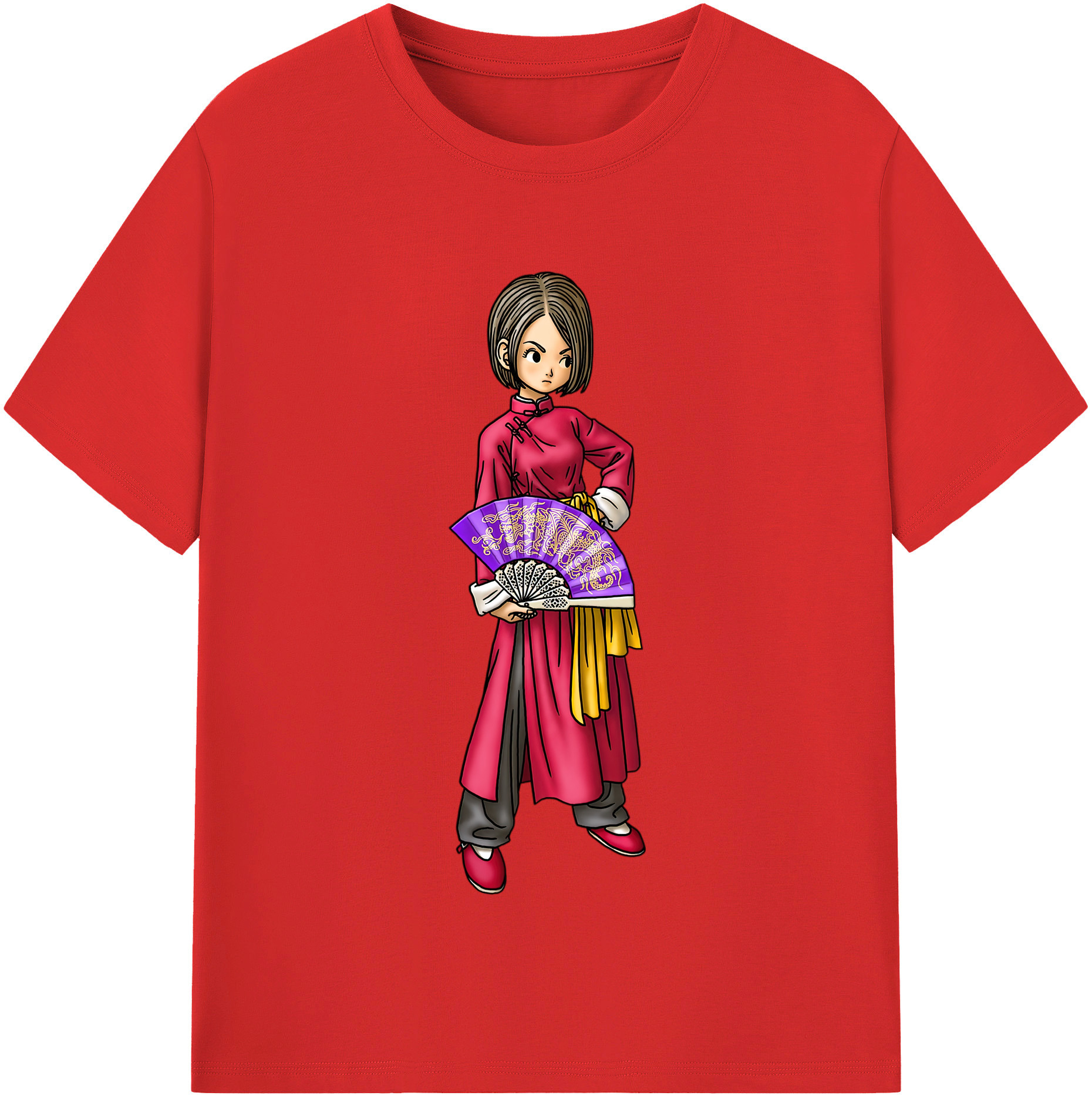 （画像用） ドラゴンクエスト Doragon Kuesuto Dragon Quest レディースカジュアルプリントTシャツ（綿100％）