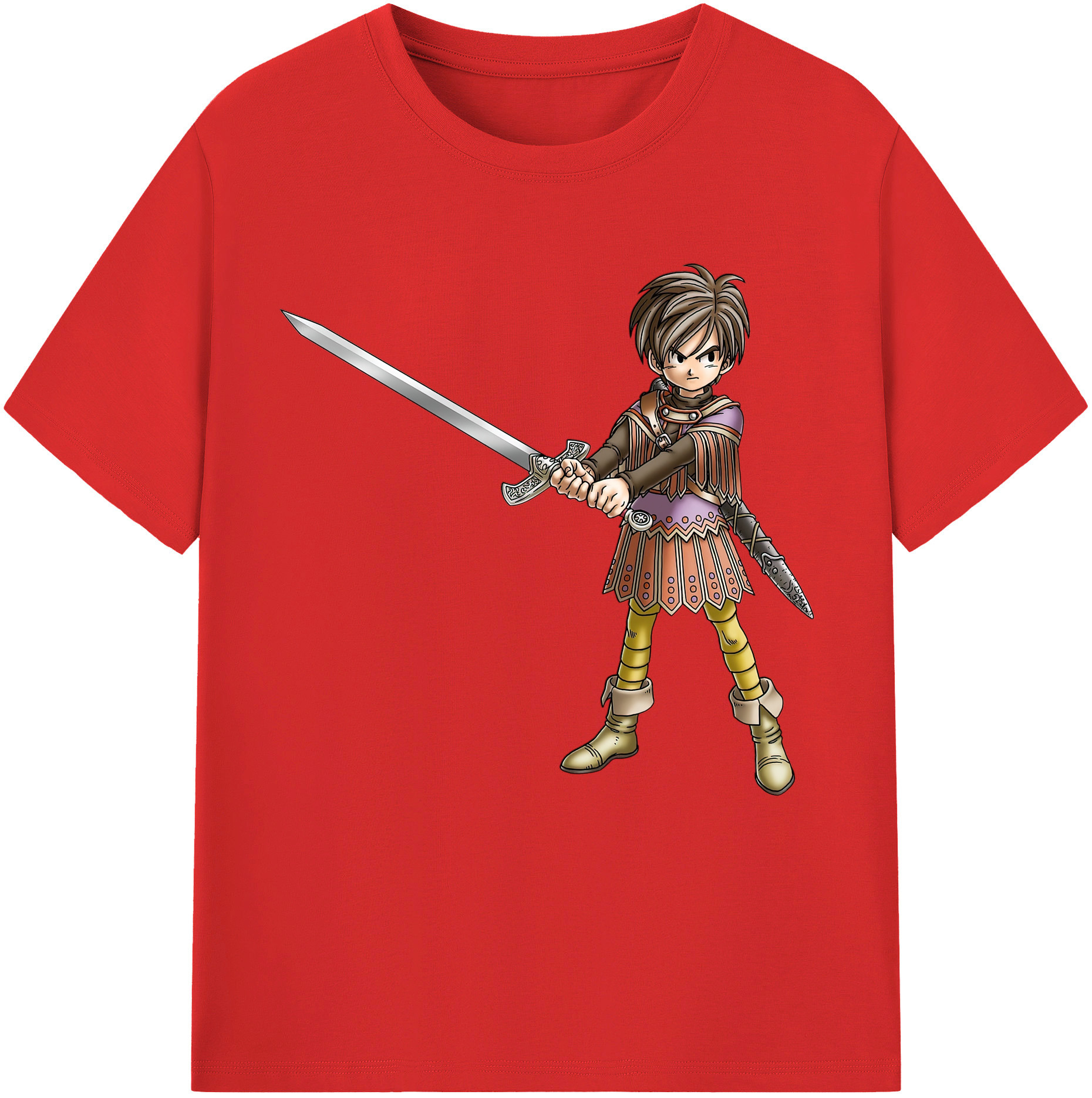 （画像用） ドラゴンクエスト Doragon Kuesuto Dragon Quest レディースカジュアルプリントTシャツ（綿100％）