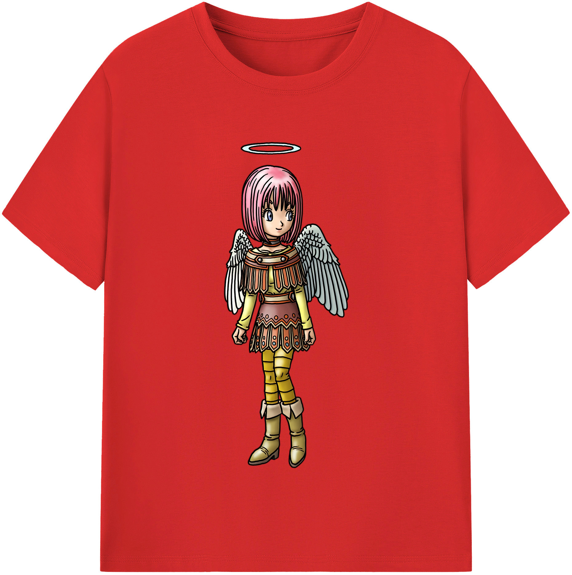 （画像用） ドラゴンクエスト Doragon Kuesuto Dragon Quest レディースカジュアルプリントTシャツ（綿100％）
