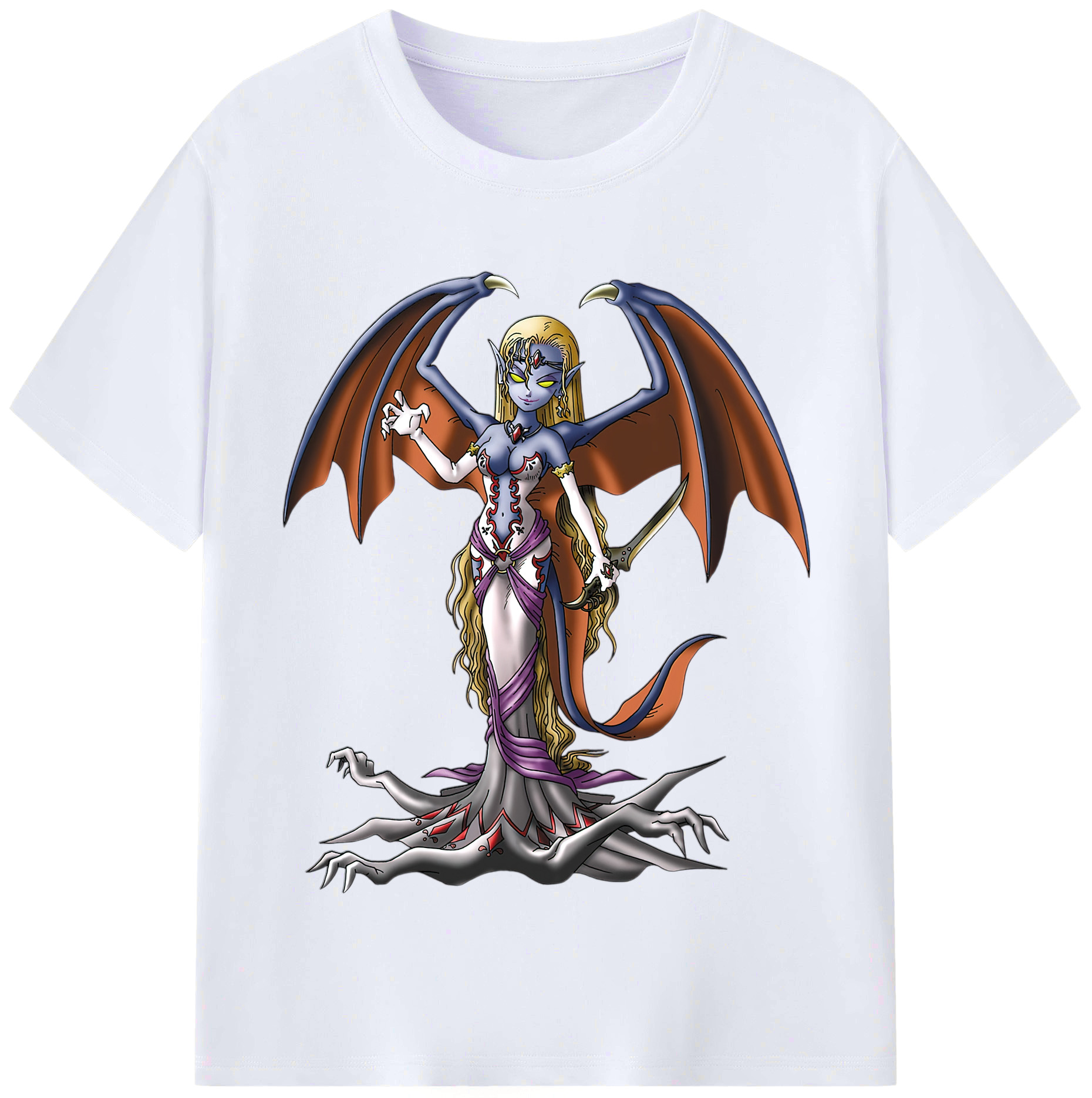（画像用） ドラゴンクエスト Doragon Kuesuto Dragon Quest レディースカジュアルプリントTシャツ（綿100％）