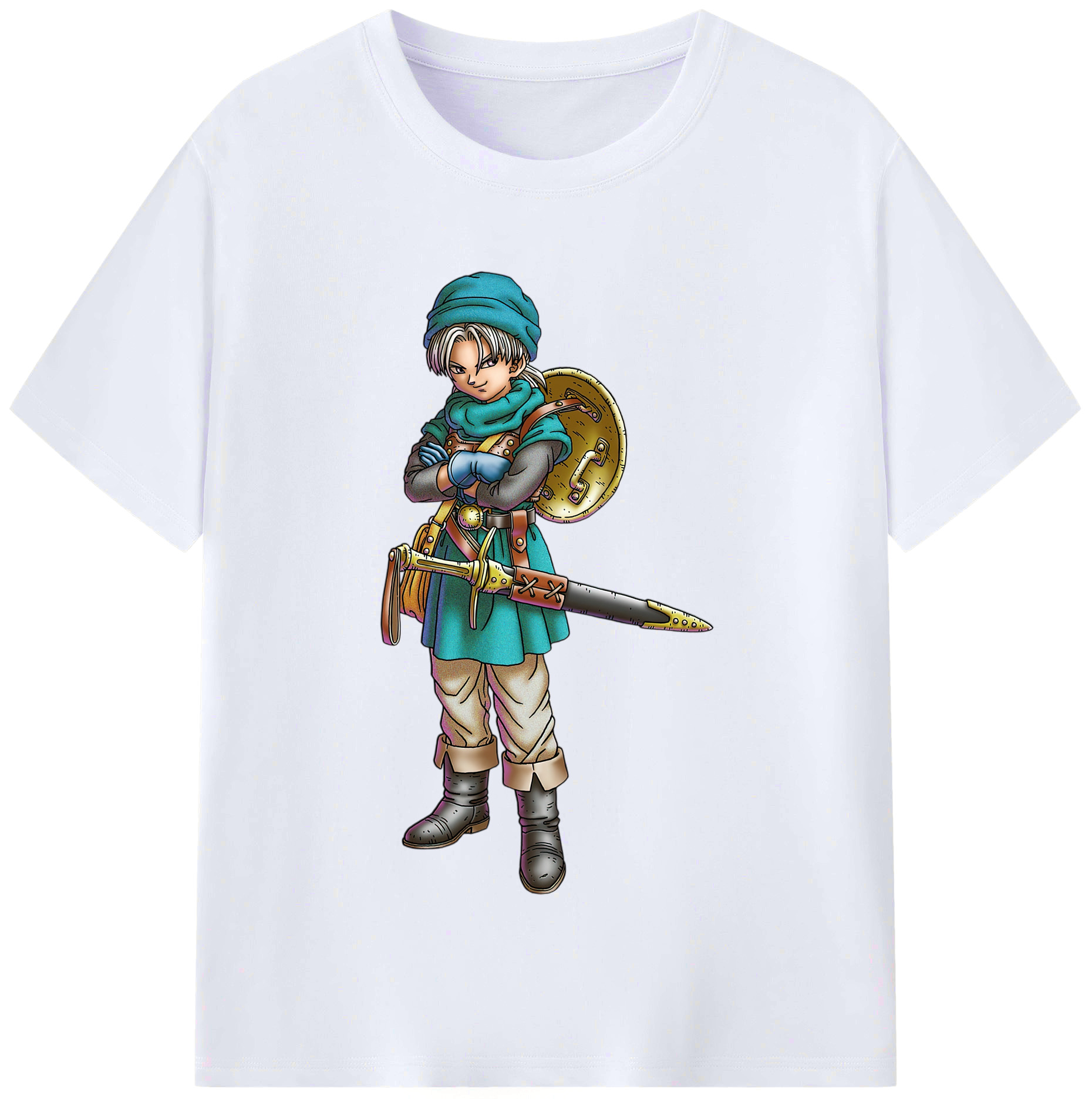 （画像用） ドラゴンクエスト Doragon Kuesuto Dragon Quest レディースカジュアルプリントTシャツ（綿100％）