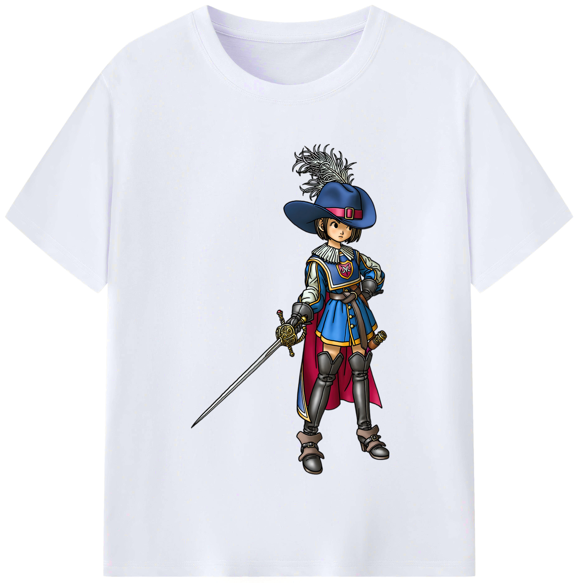 （画像用） ドラゴンクエスト Doragon Kuesuto Dragon Quest レディースカジュアルプリントTシャツ（綿100％）