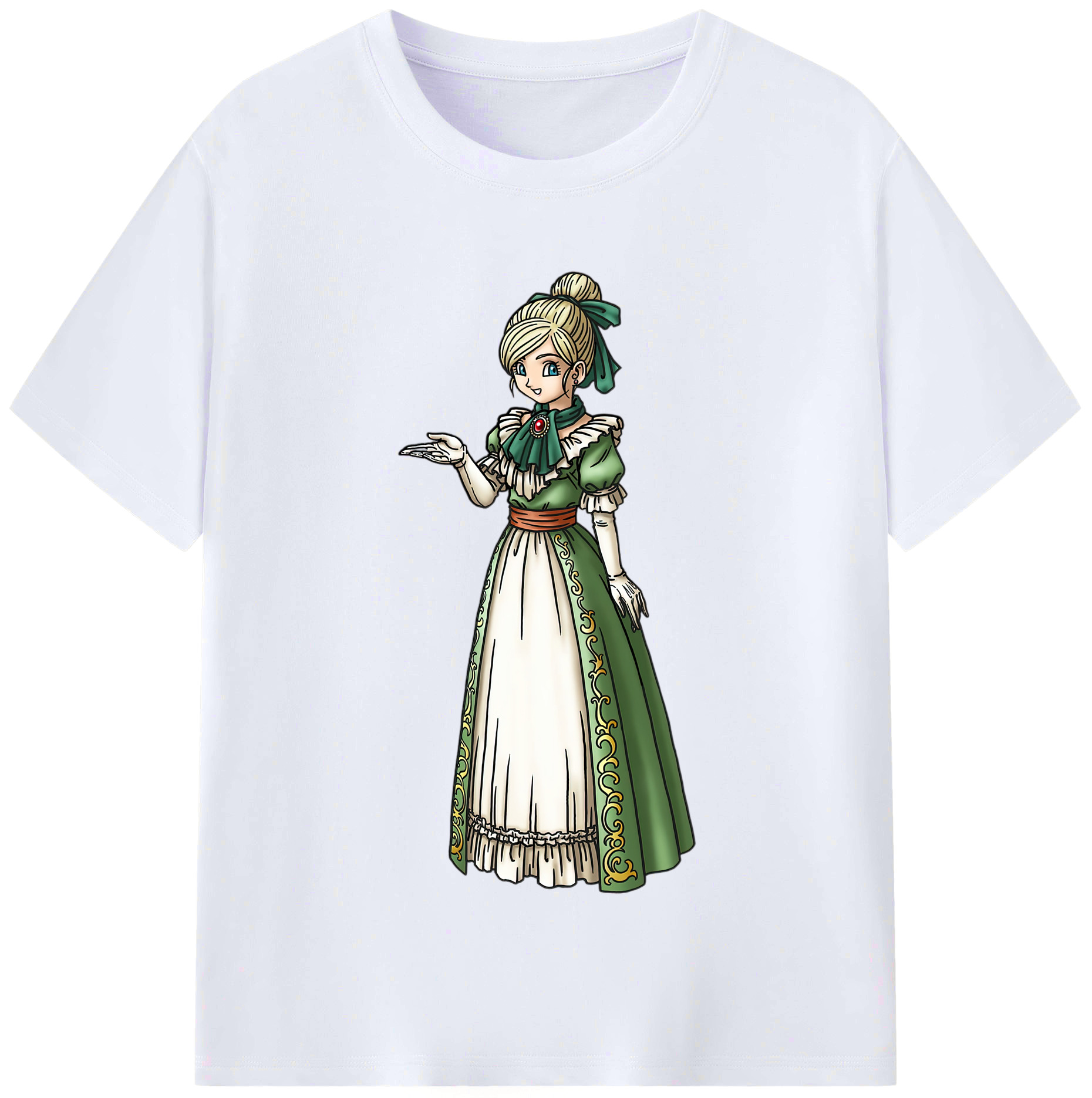 （画像用） ドラゴンクエスト Doragon Kuesuto Dragon Quest レディースカジュアルプリントTシャツ（綿100％）