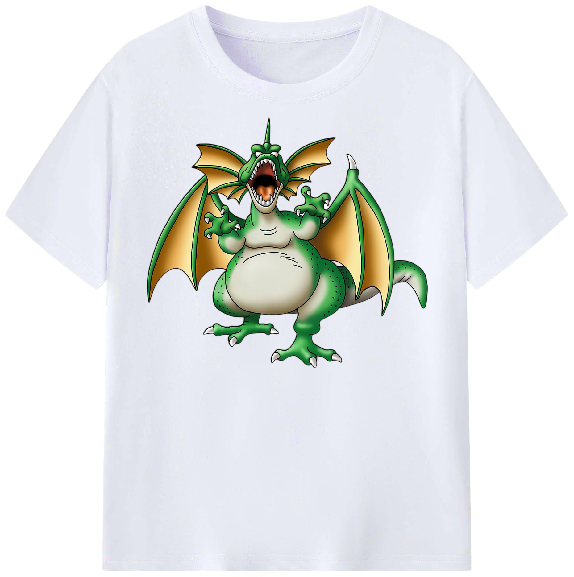 （画像用） ドラゴンクエスト Doragon Kuesuto Dragon Quest レディースカジュアルプリントTシャツ（綿100％）