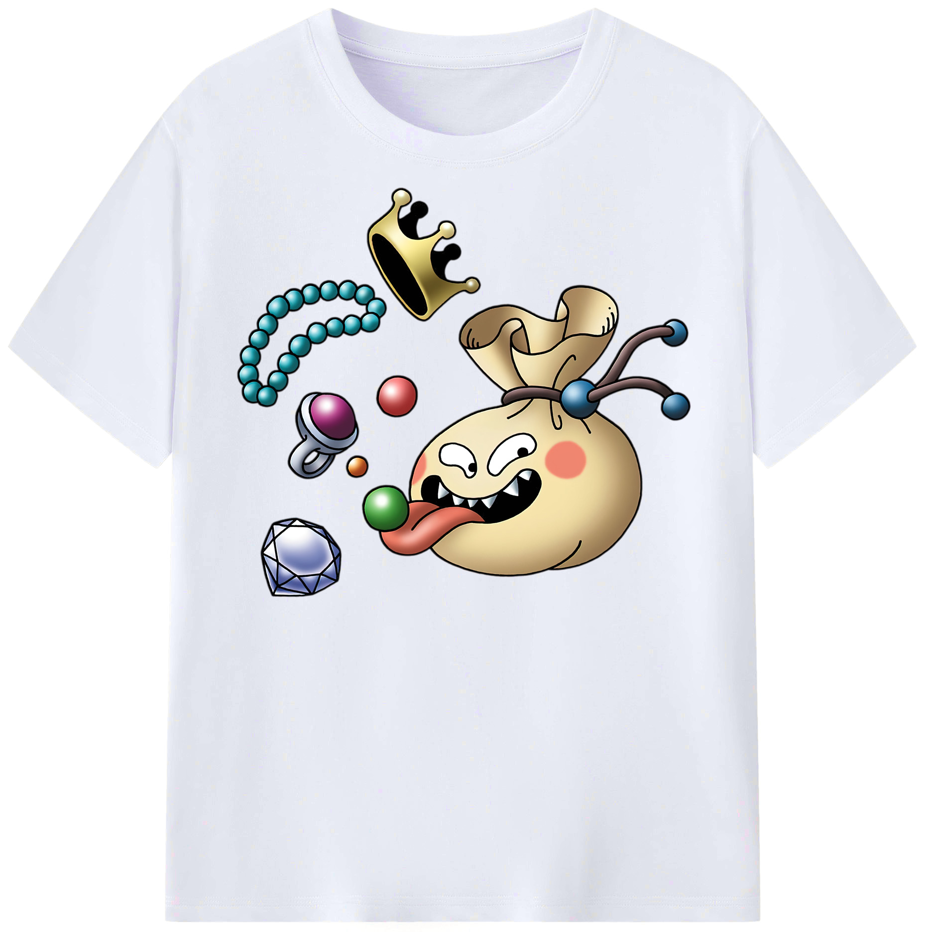 （画像用） ドラゴンクエスト Doragon Kuesuto Dragon Quest レディースカジュアルプリントTシャツ（綿100％）