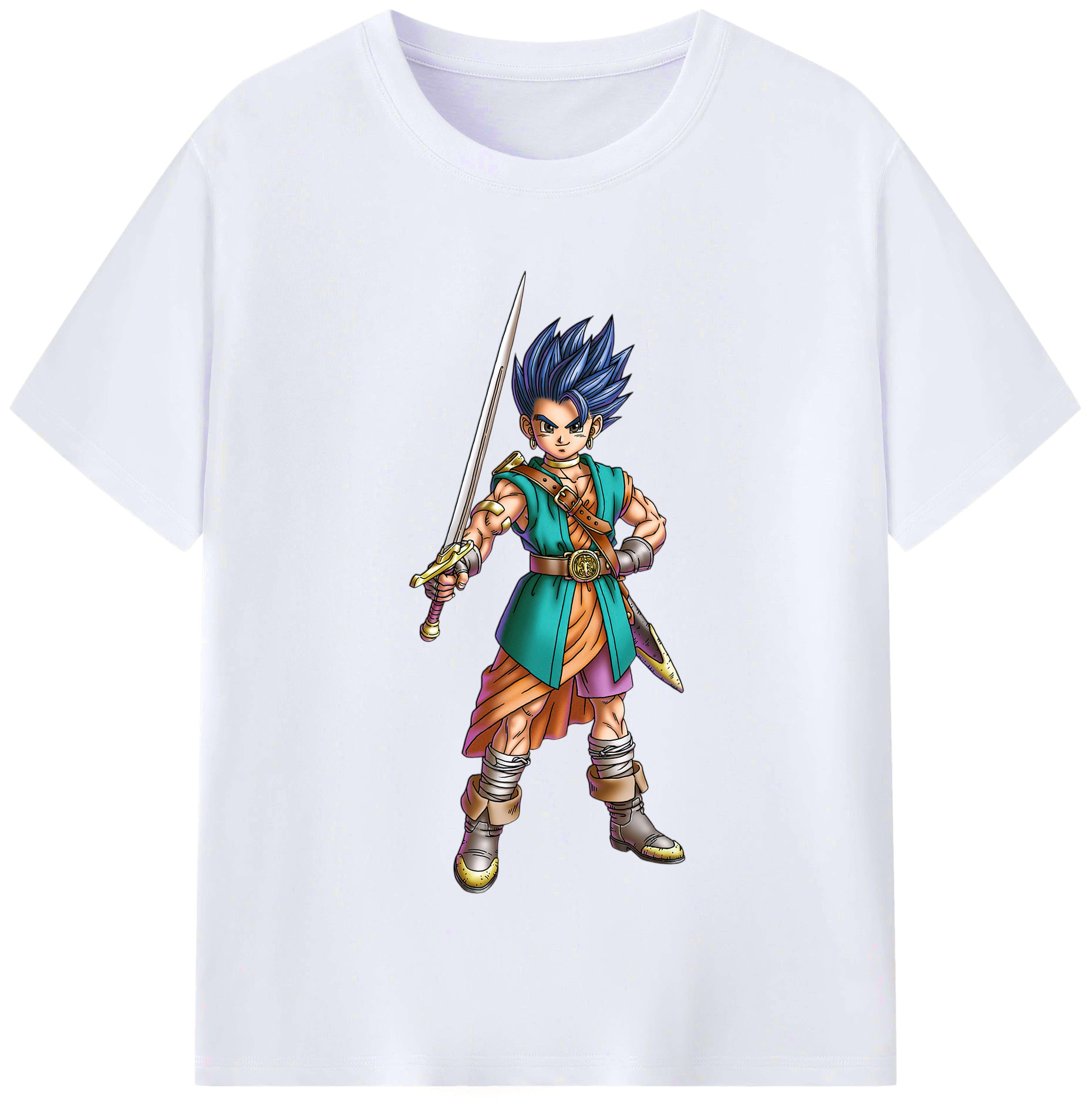 （画像用） ドラゴンクエスト Doragon Kuesuto Dragon Quest レディースカジュアルプリントTシャツ（綿100％）