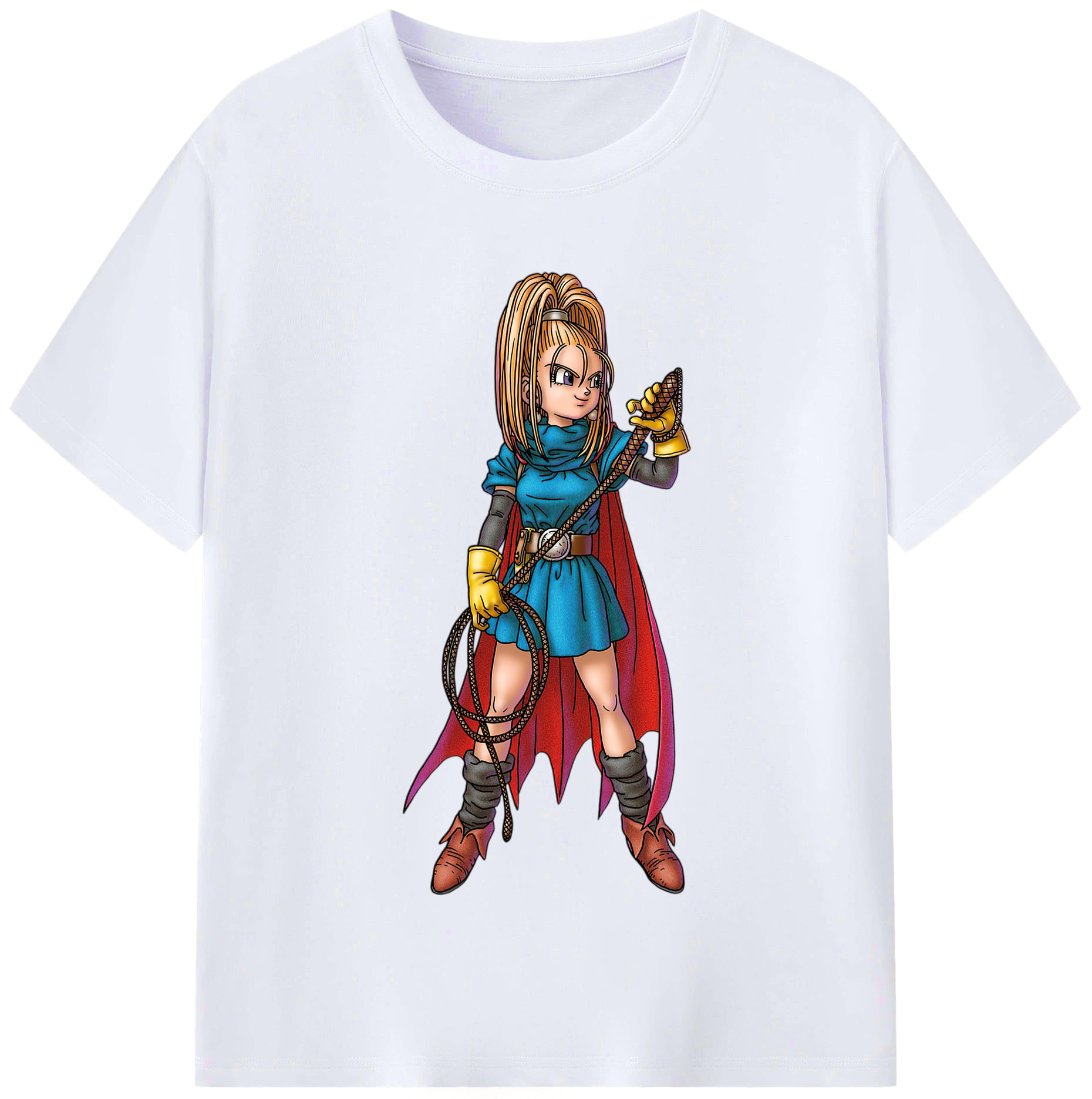 （画像用） ドラゴンクエスト Doragon Kuesuto Dragon Quest レディースカジュアルプリントTシャツ（綿100％）