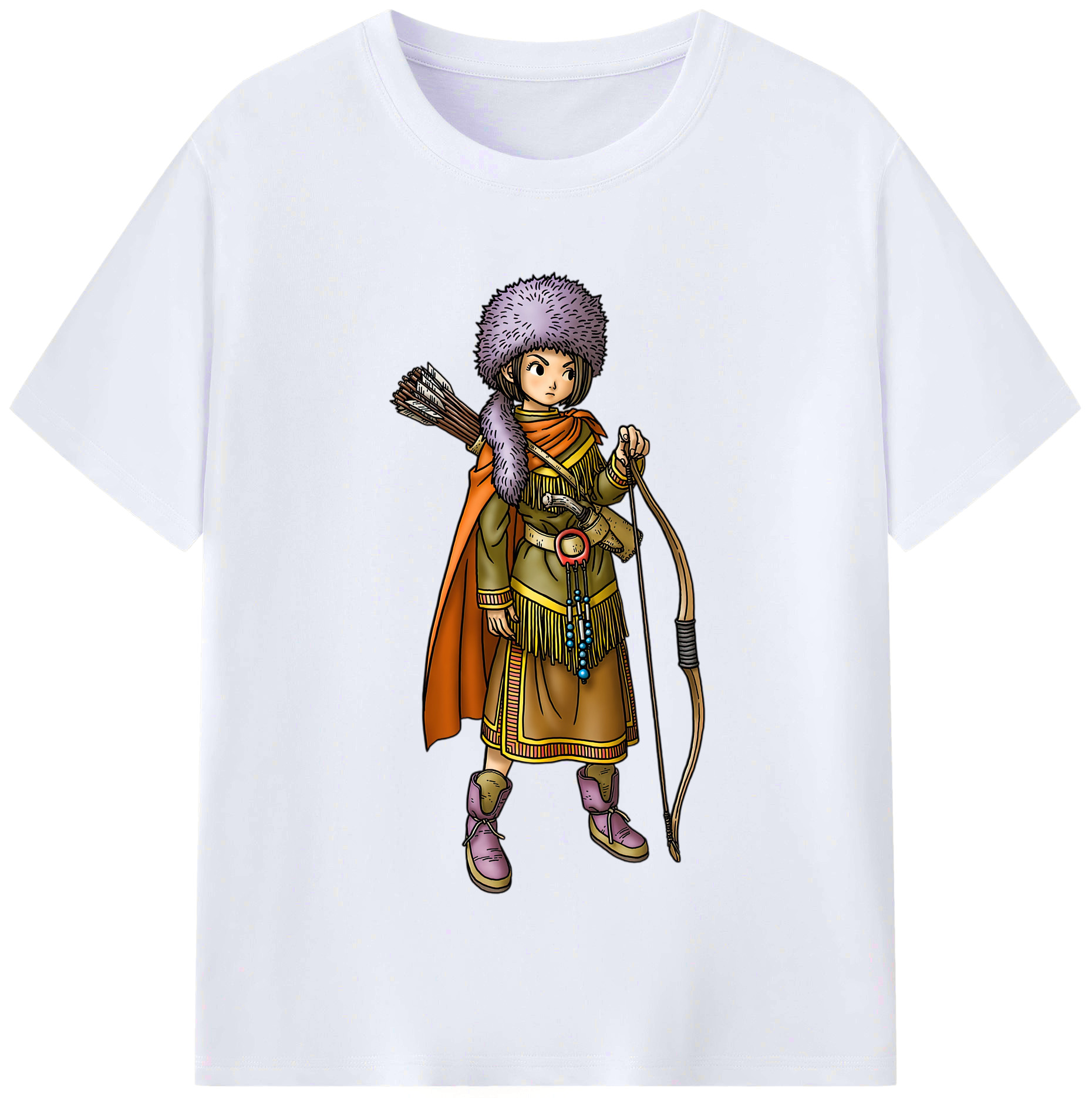 （画像用） ドラゴンクエスト Doragon Kuesuto Dragon Quest レディースカジュアルプリントTシャツ（綿100％）