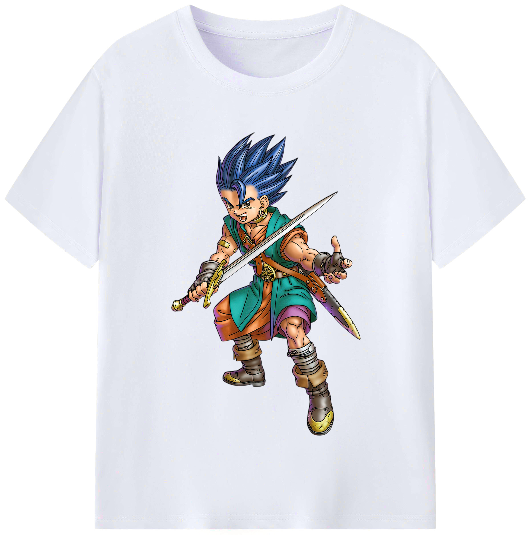 （画像用） ドラゴンクエスト Doragon Kuesuto Dragon Quest レディースカジュアルプリントTシャツ（綿100％）