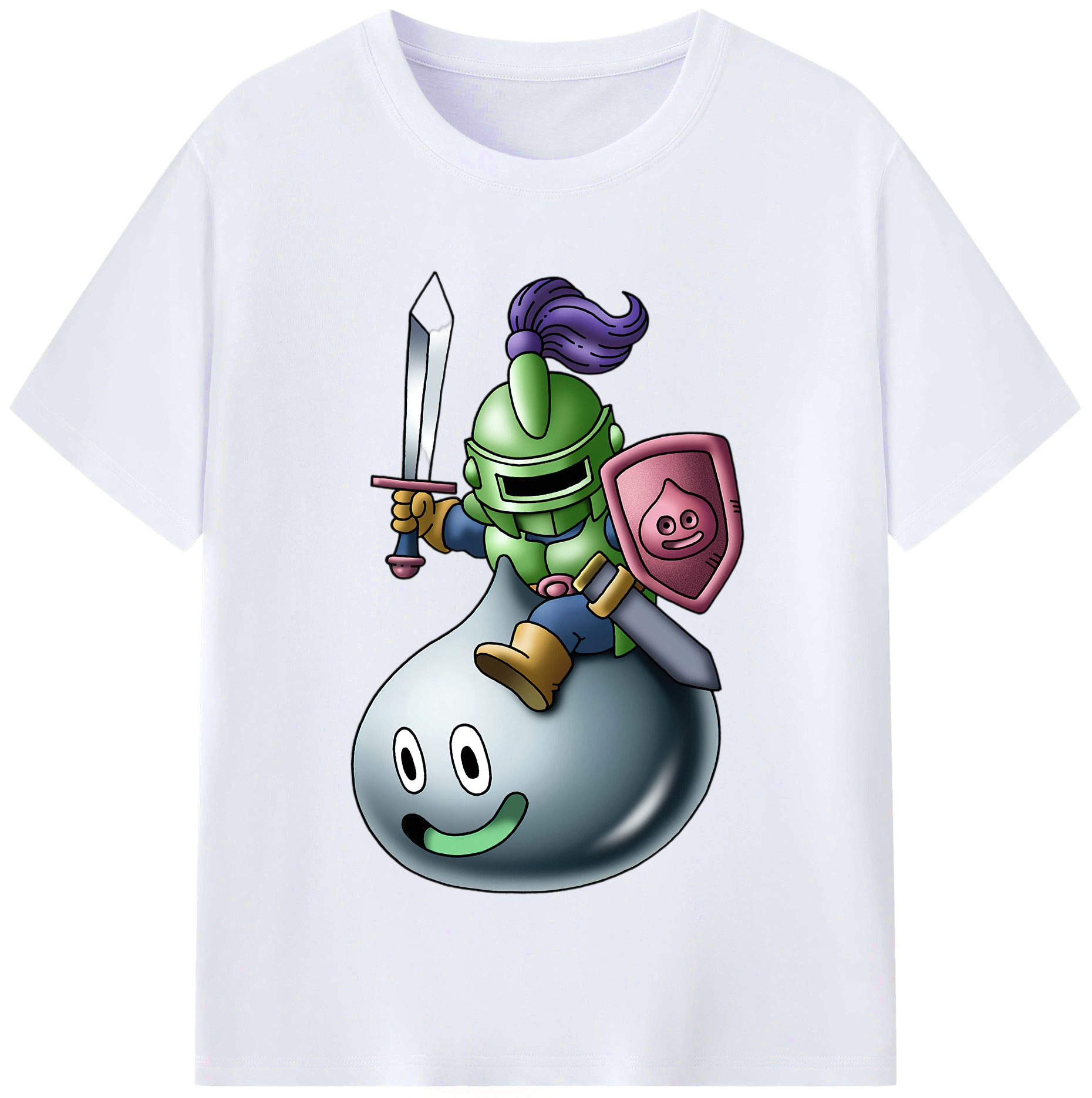 （画像用） ドラゴンクエスト Doragon Kuesuto Dragon Quest レディースカジュアルプリントTシャツ（綿100％）