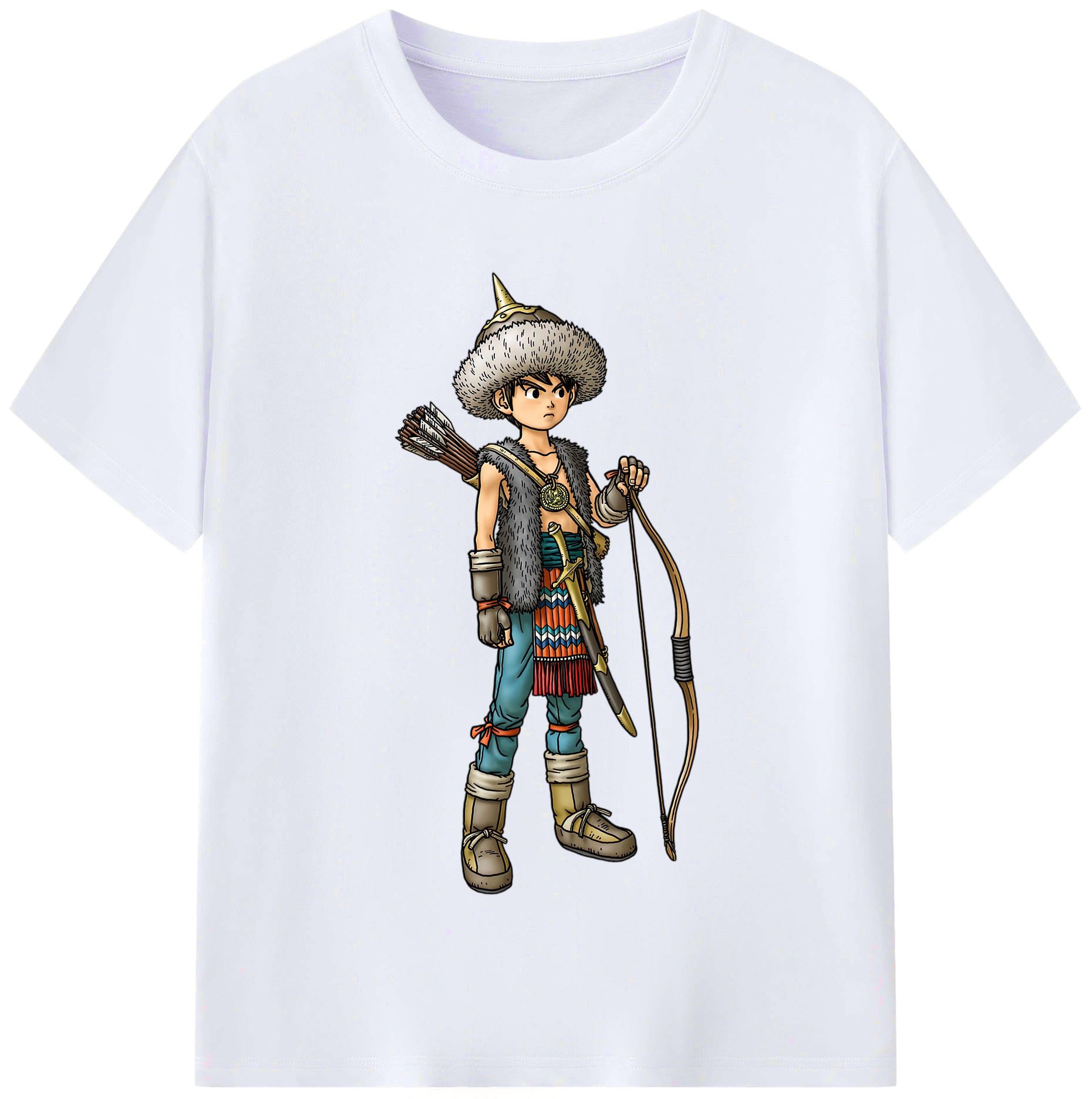（画像用） ドラゴンクエスト Doragon Kuesuto Dragon Quest レディースカジュアルプリントTシャツ（綿100％）