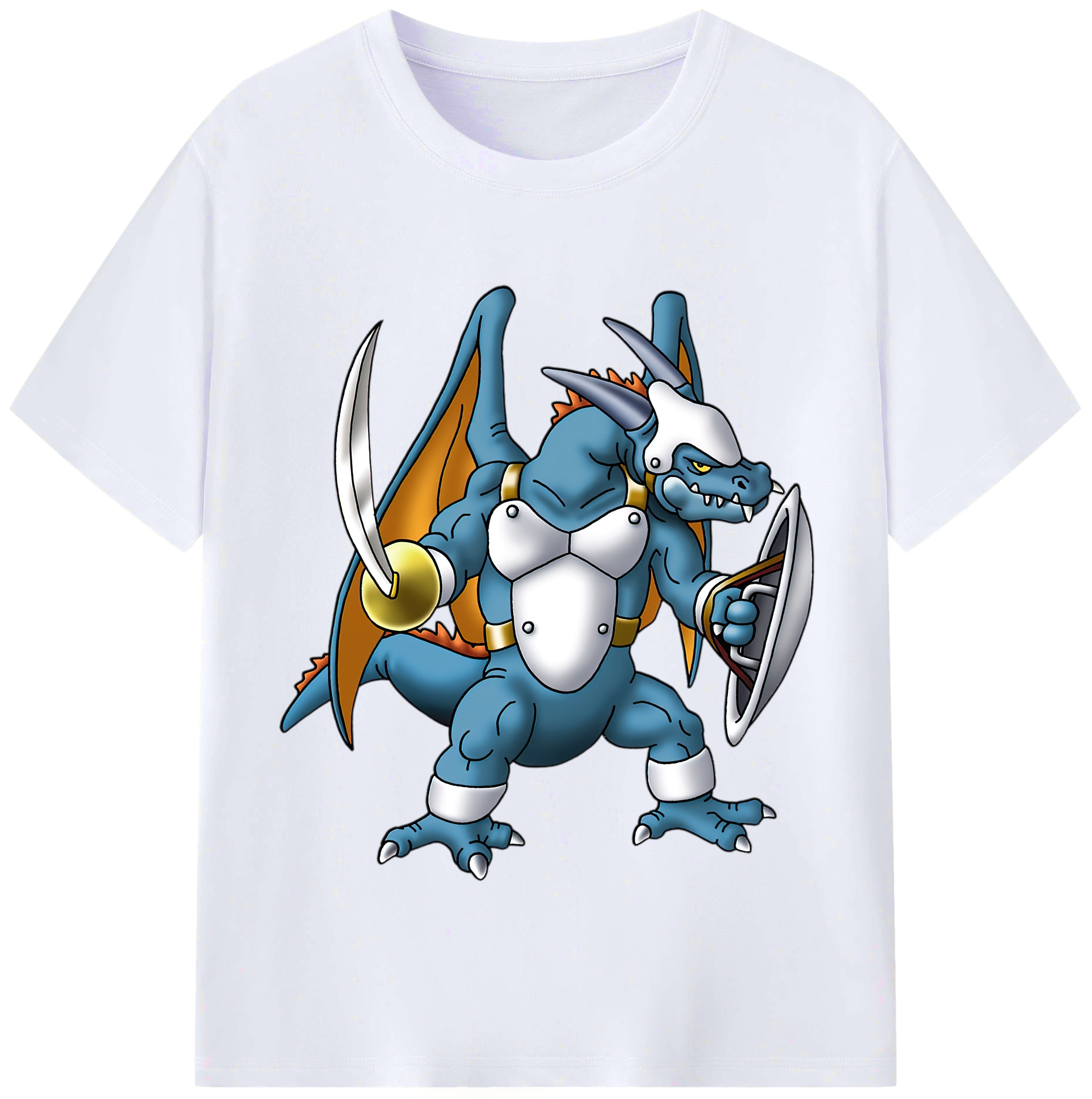 （画像用） ドラゴンクエスト Doragon Kuesuto Dragon Quest レディースカジュアルプリントTシャツ（綿100％）