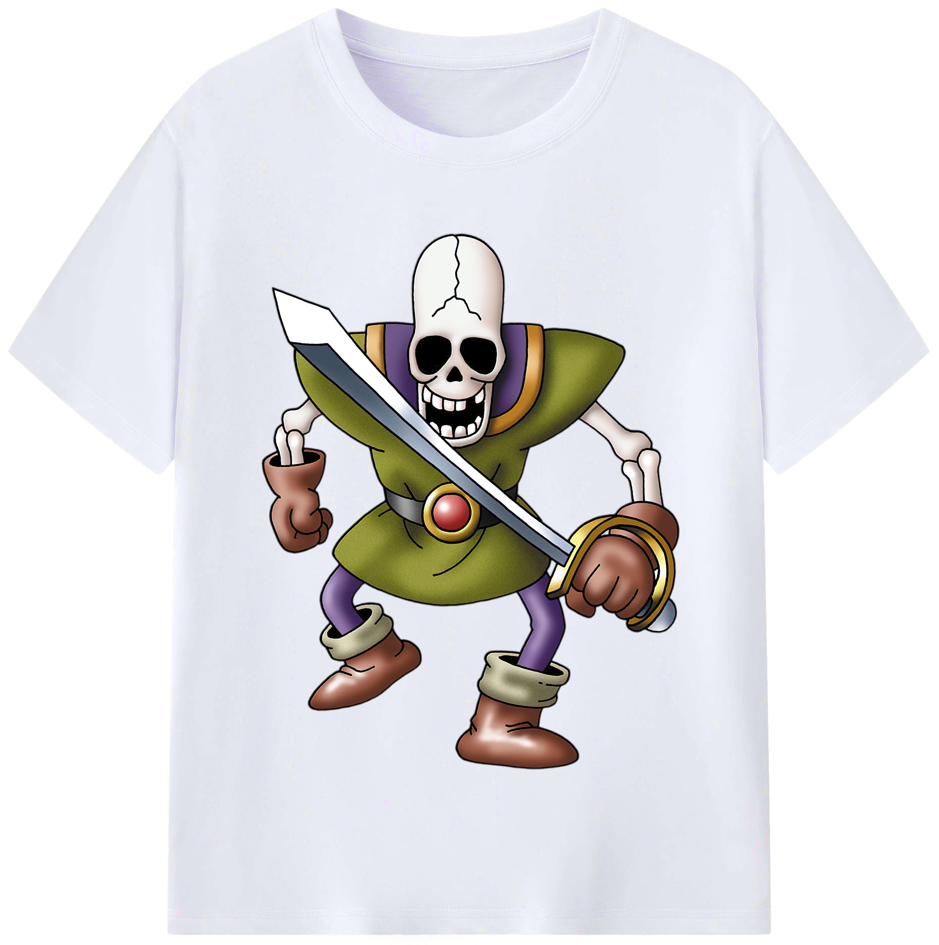 （画像用） ドラゴンクエスト Doragon Kuesuto Dragon Quest レディースカジュアルプリントTシャツ（綿100％）
