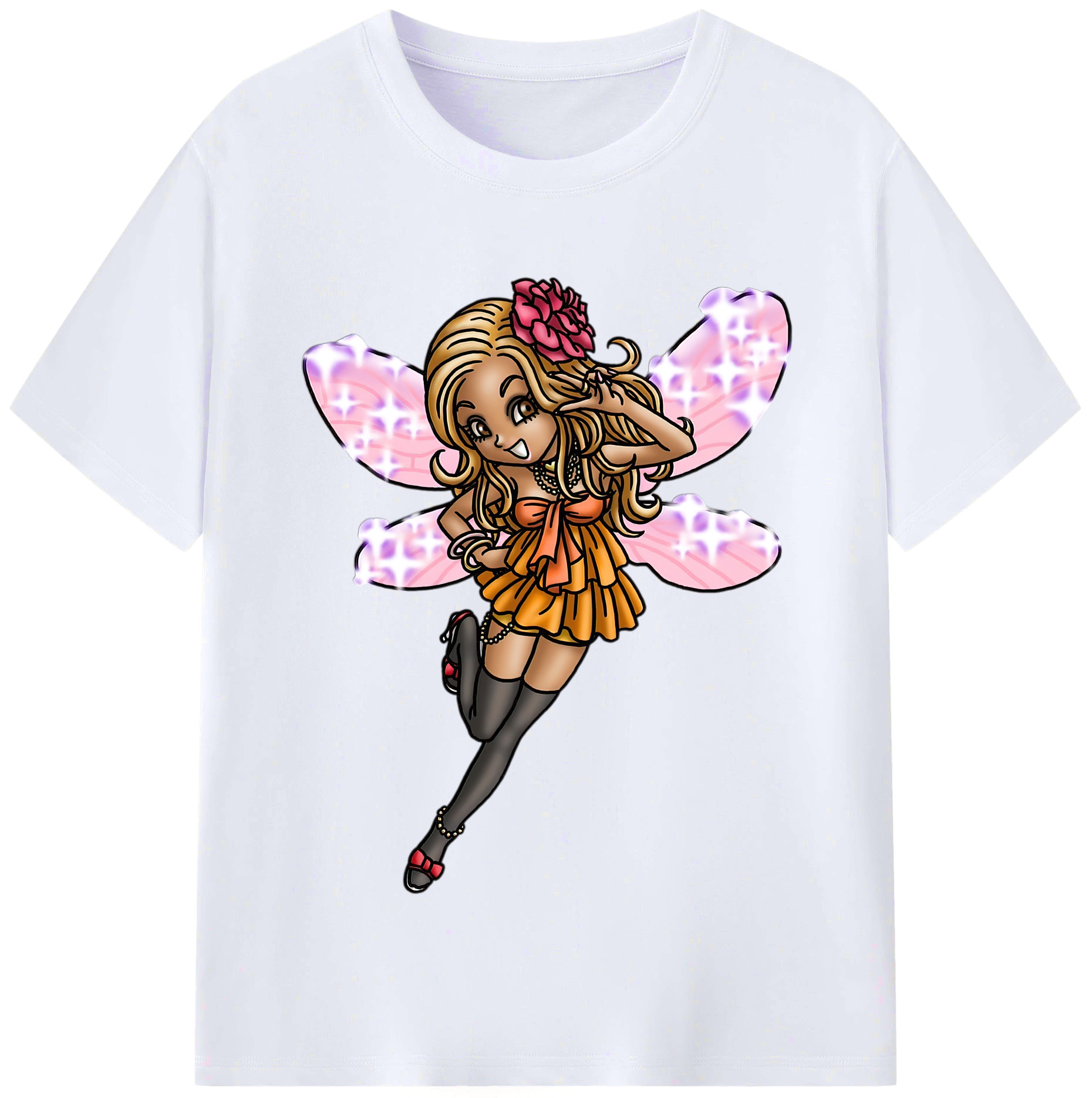 （画像用） ドラゴンクエスト Doragon Kuesuto Dragon Quest レディースカジュアルプリントTシャツ（綿100％）