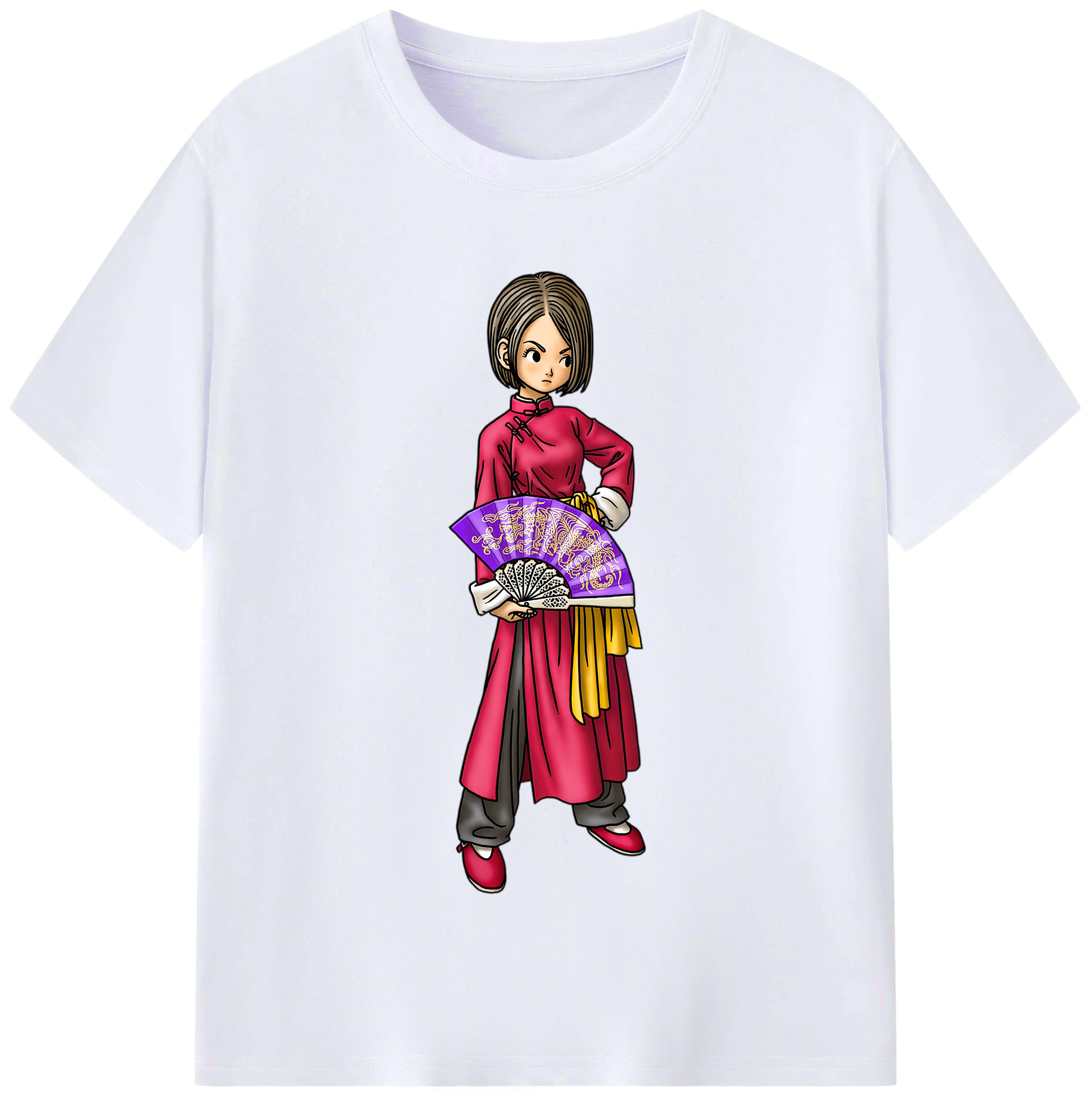 （画像用） ドラゴンクエスト Doragon Kuesuto Dragon Quest レディースカジュアルプリントTシャツ（綿100％）