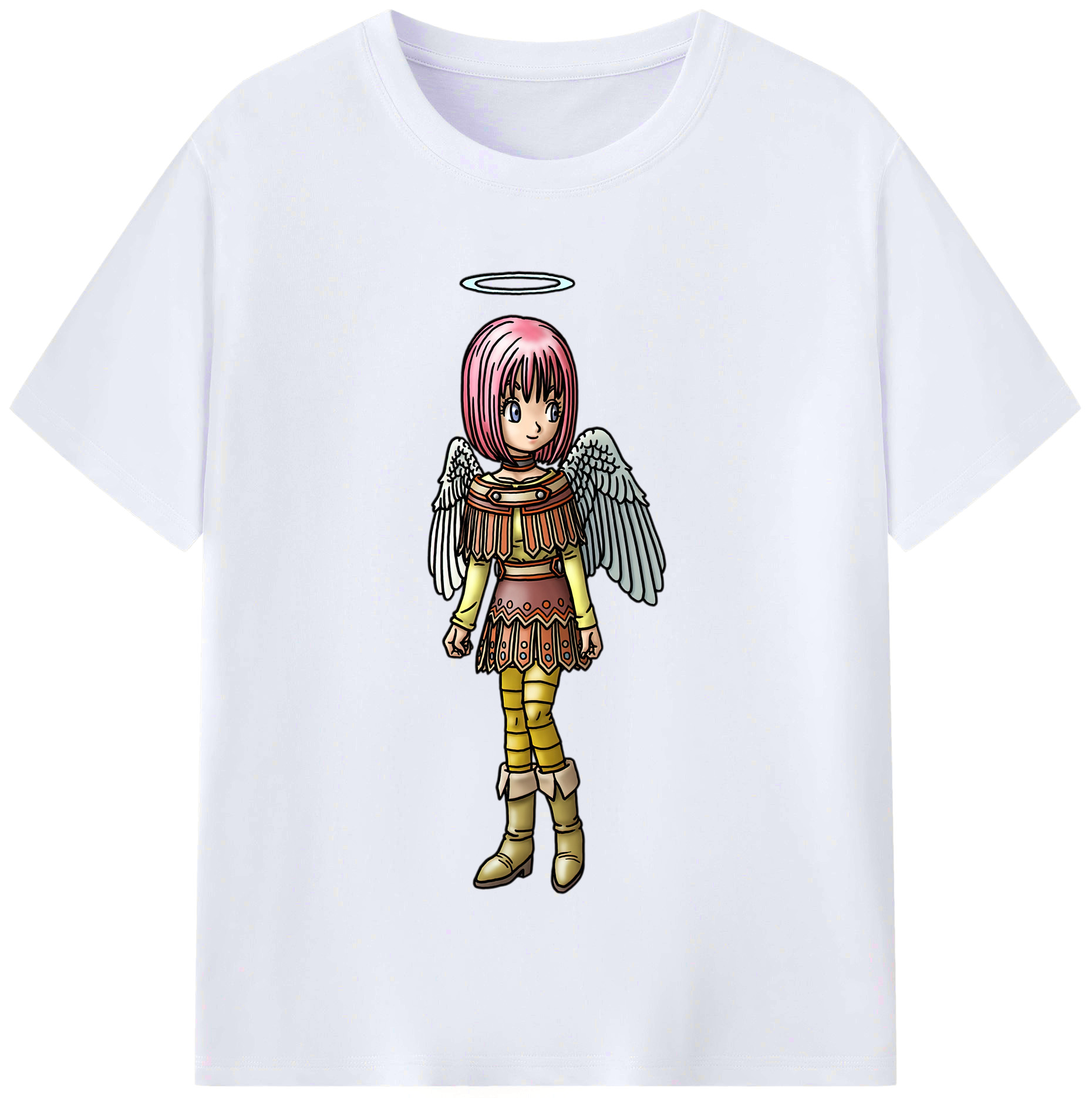 （画像用） ドラゴンクエスト Doragon Kuesuto Dragon Quest レディースカジュアルプリントTシャツ（綿100％）