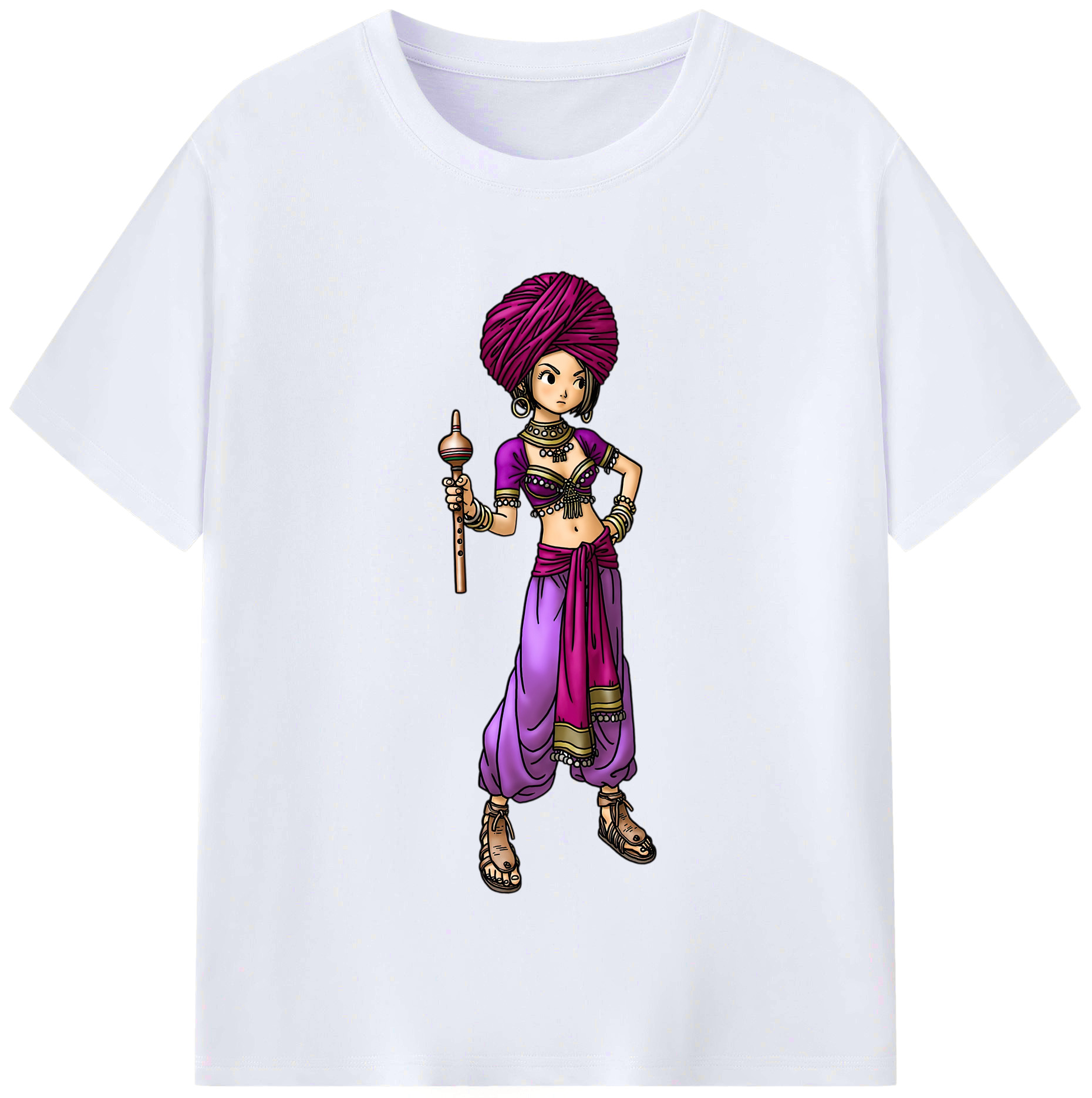 （画像用） ドラゴンクエスト Doragon Kuesuto Dragon Quest レディースカジュアルプリントTシャツ（綿100％）