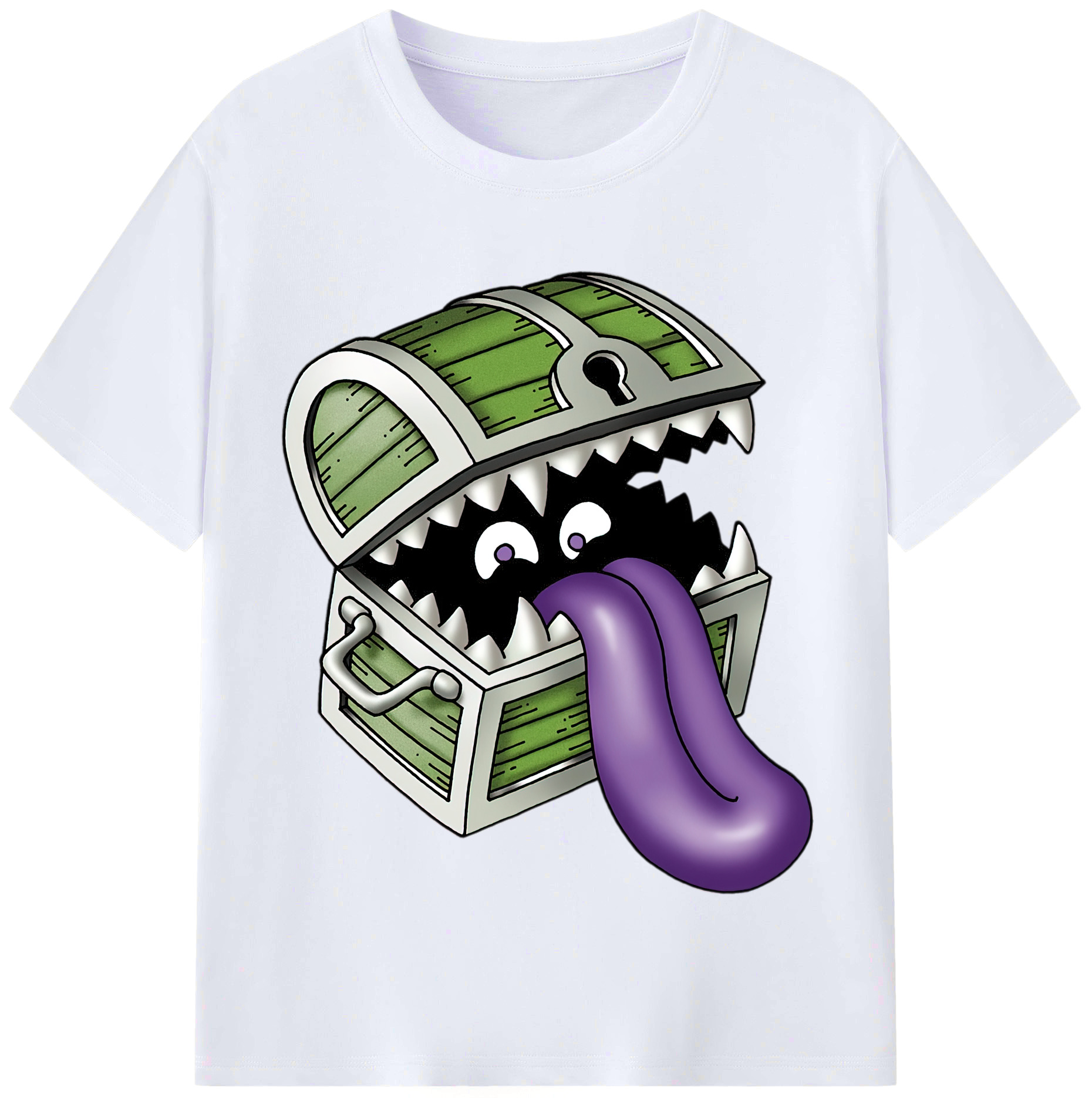 （画像用） ドラゴンクエスト Doragon Kuesuto Dragon Quest レディースカジュアルプリントTシャツ（綿100％）