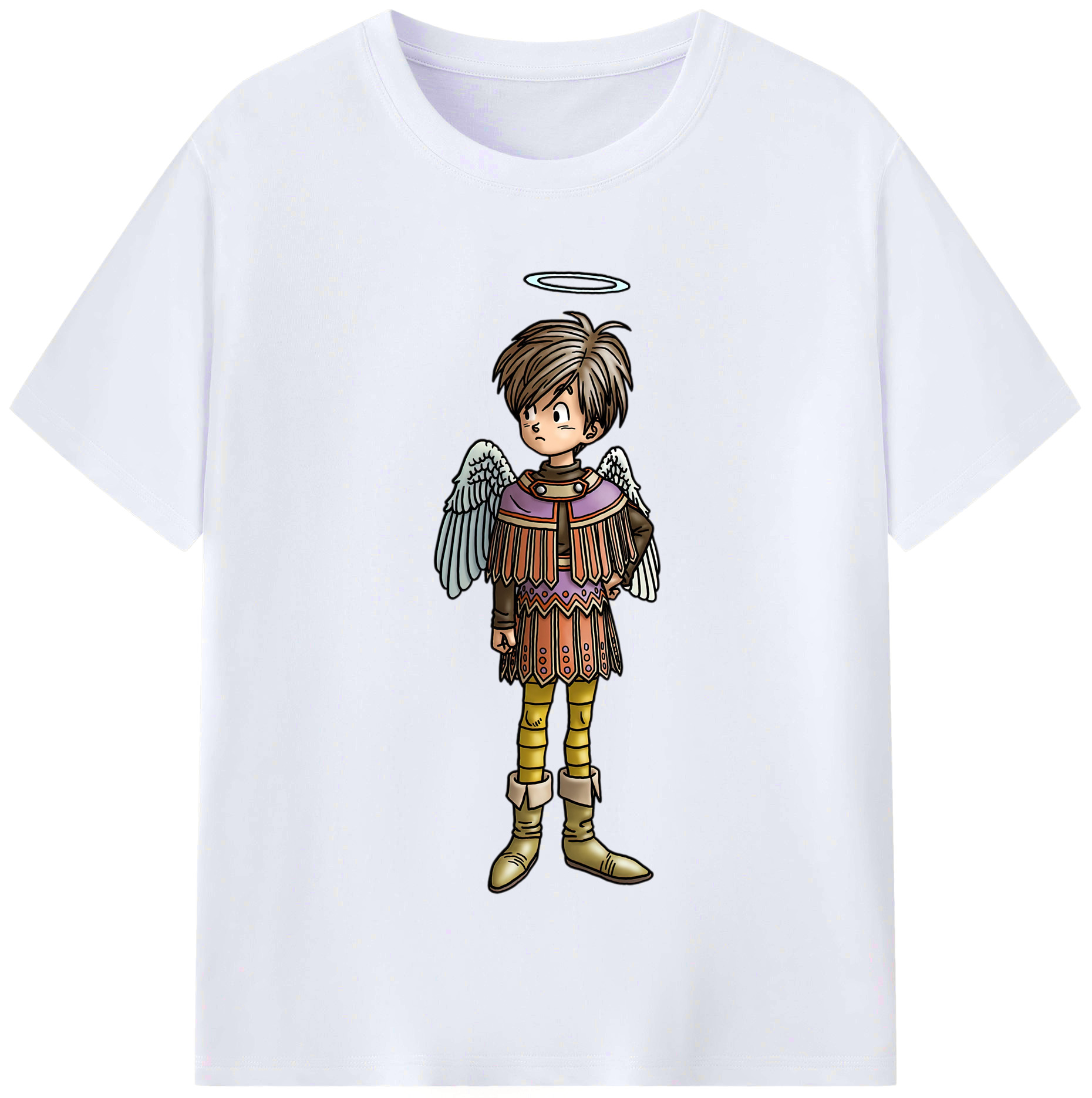 （画像用） ドラゴンクエスト Doragon Kuesuto Dragon Quest レディースカジュアルプリントTシャツ（綿100％）
