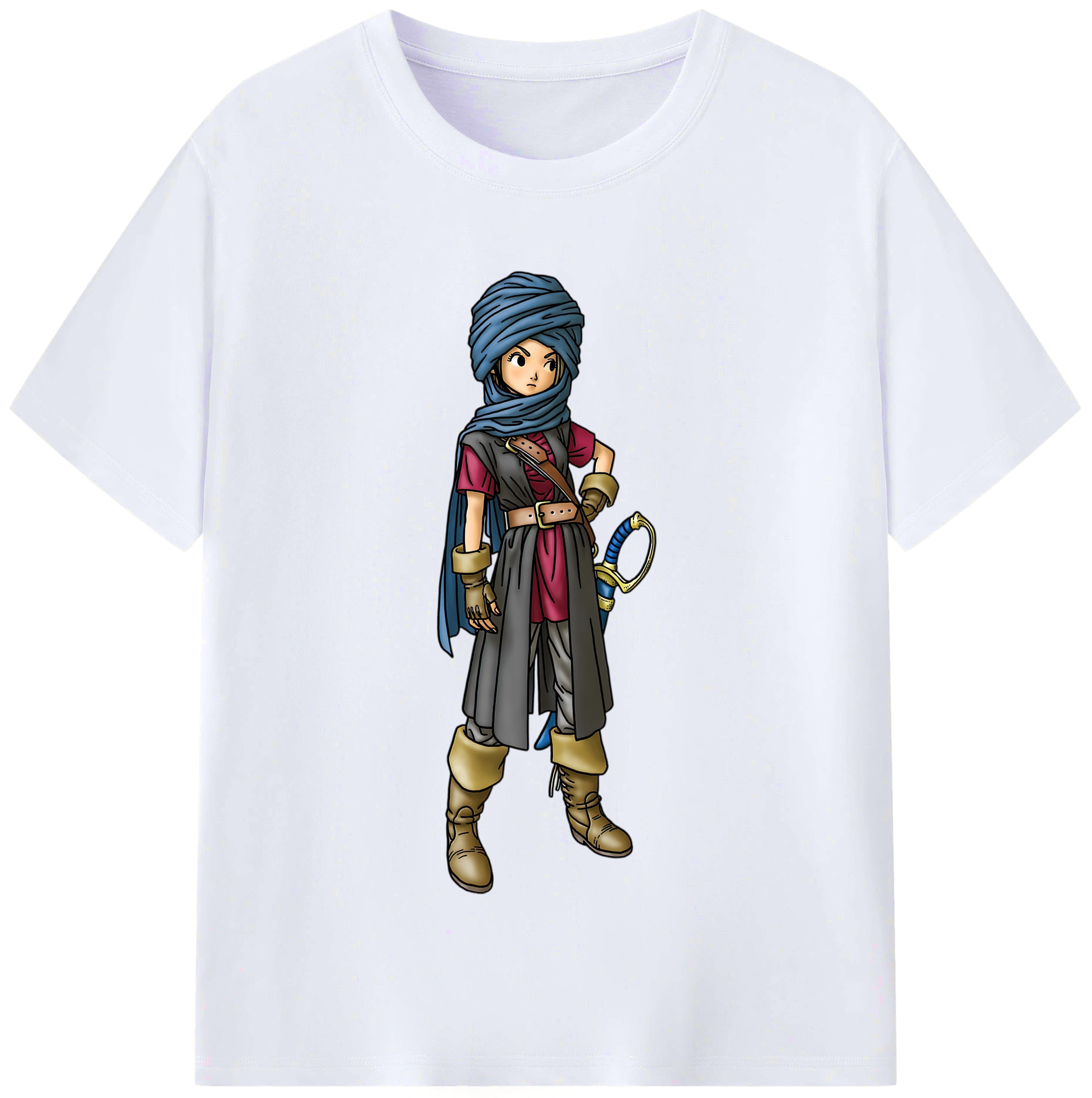 （画像用） ドラゴンクエスト Doragon Kuesuto Dragon Quest レディースカジュアルプリントTシャツ（綿100％）