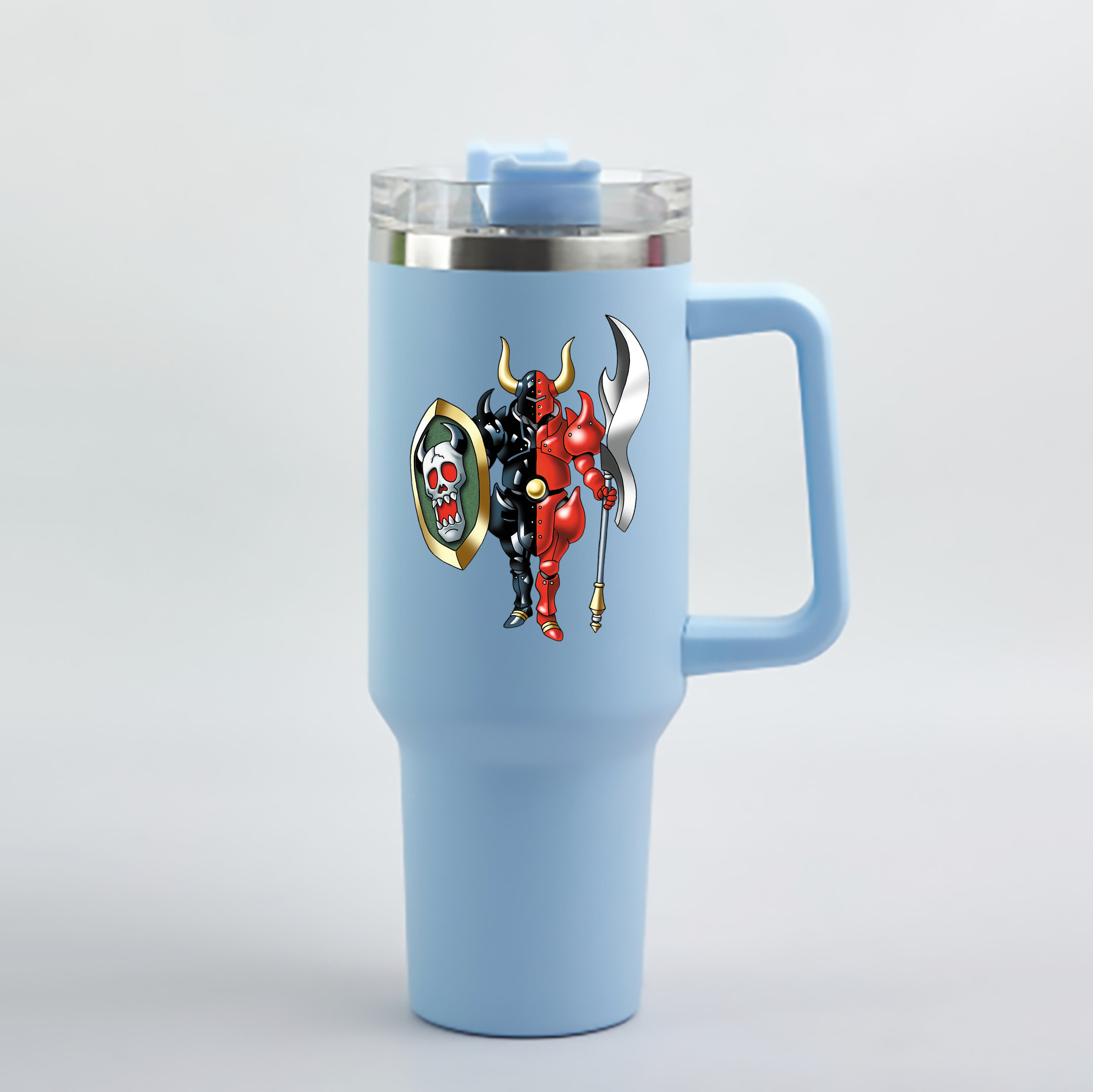 （画像用） ドラゴンクエスト Doragon Kuesuto Dragon Quest 1200mL車用タンブラー - クリスタルステッカー（プラスチックストロー付き）