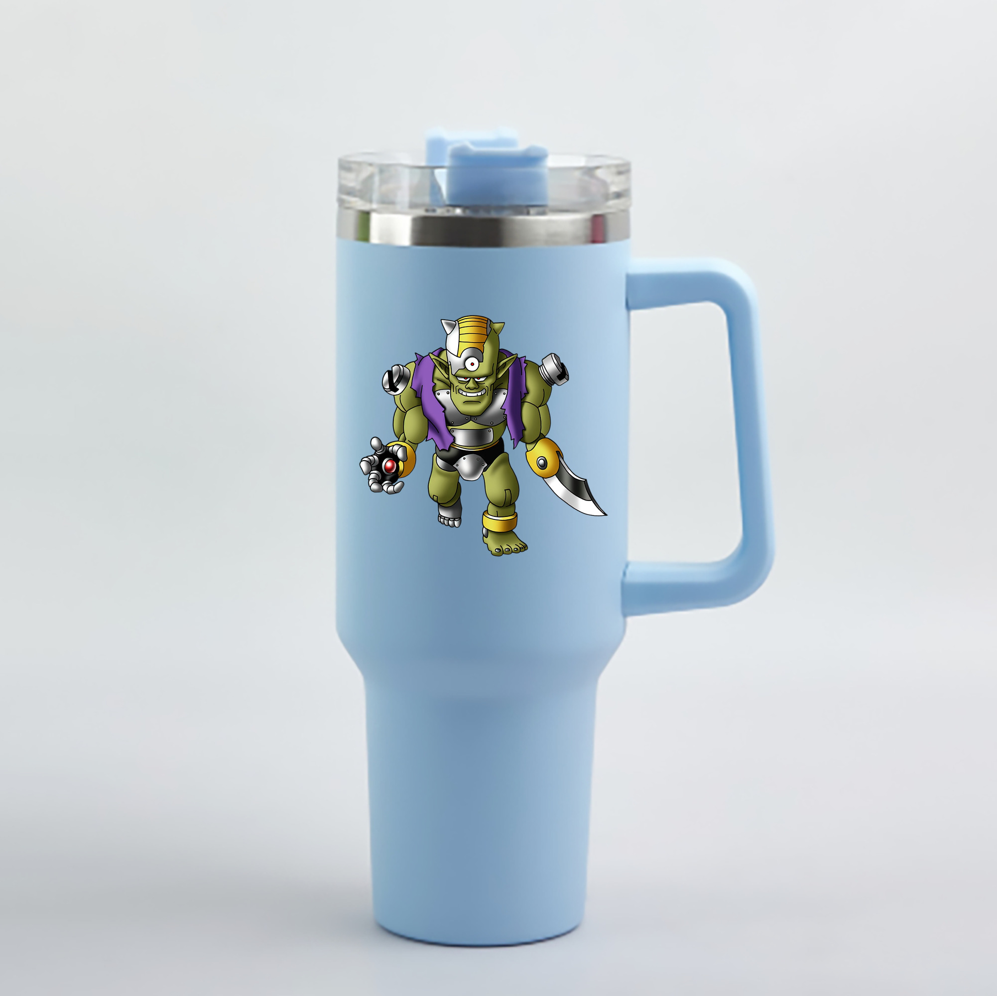 （画像用） ドラゴンクエスト Doragon Kuesuto Dragon Quest 1200mL車用タンブラー - クリスタルステッカー（プラスチックストロー付き）