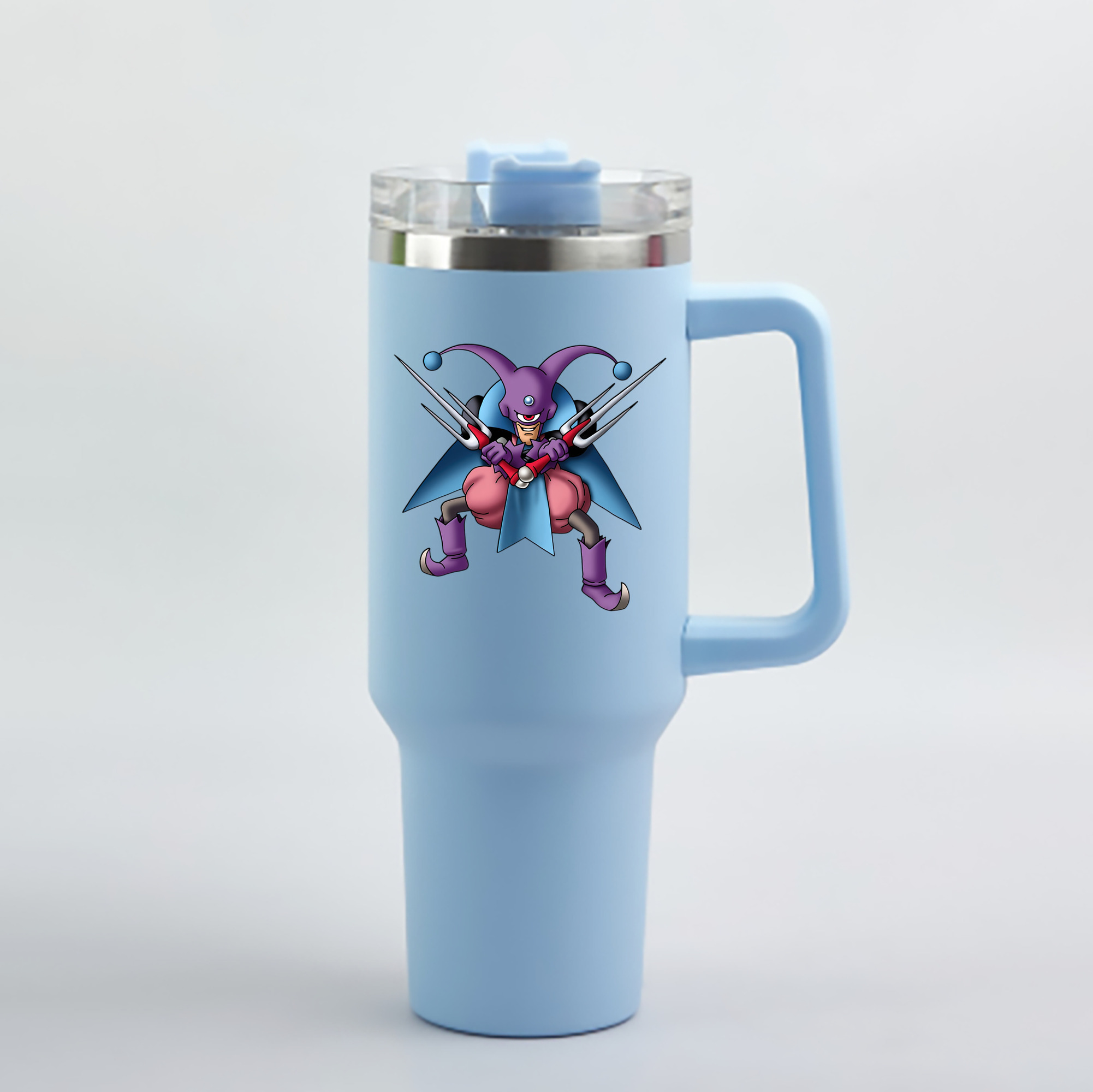 （画像用） ドラゴンクエスト Doragon Kuesuto Dragon Quest 1200mL車用タンブラー - クリスタルステッカー（プラスチックストロー付き）