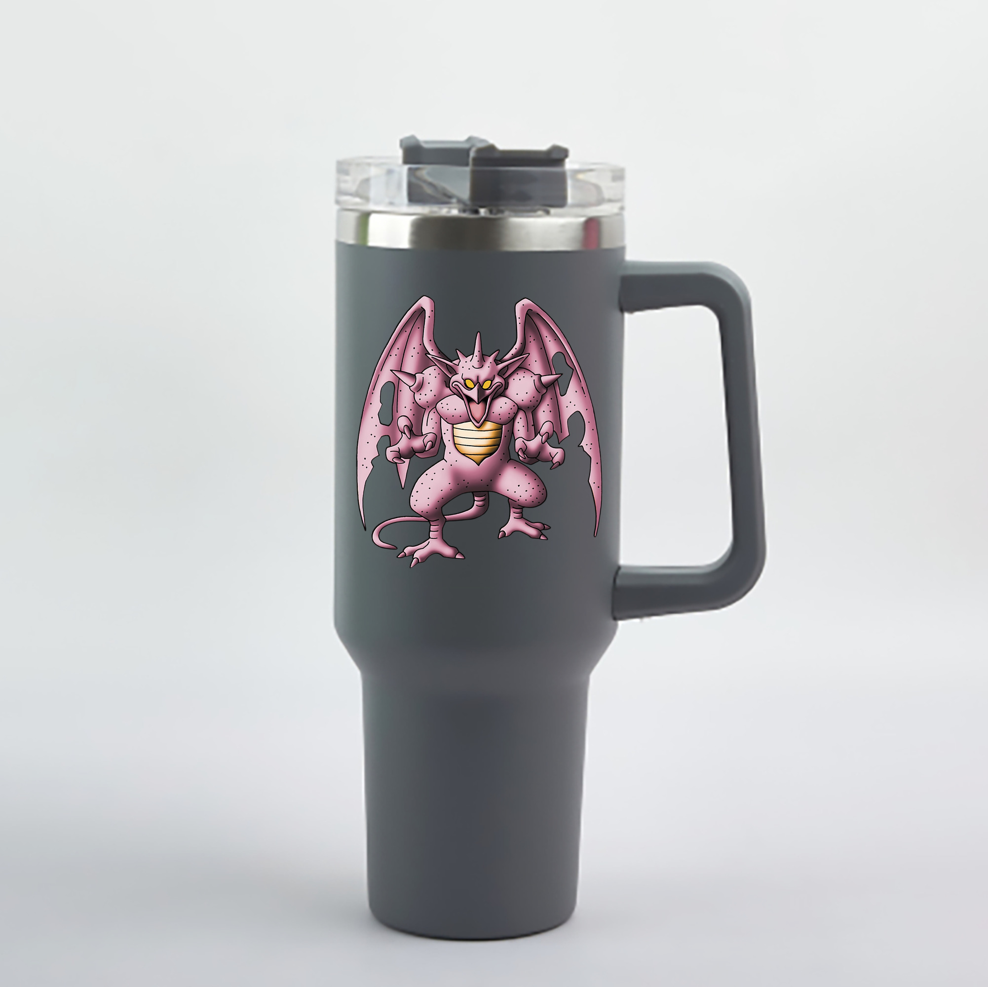 （画像用） ドラゴンクエスト Doragon Kuesuto Dragon Quest 1200mL車用タンブラー - クリスタルステッカー（プラスチックストロー付き）