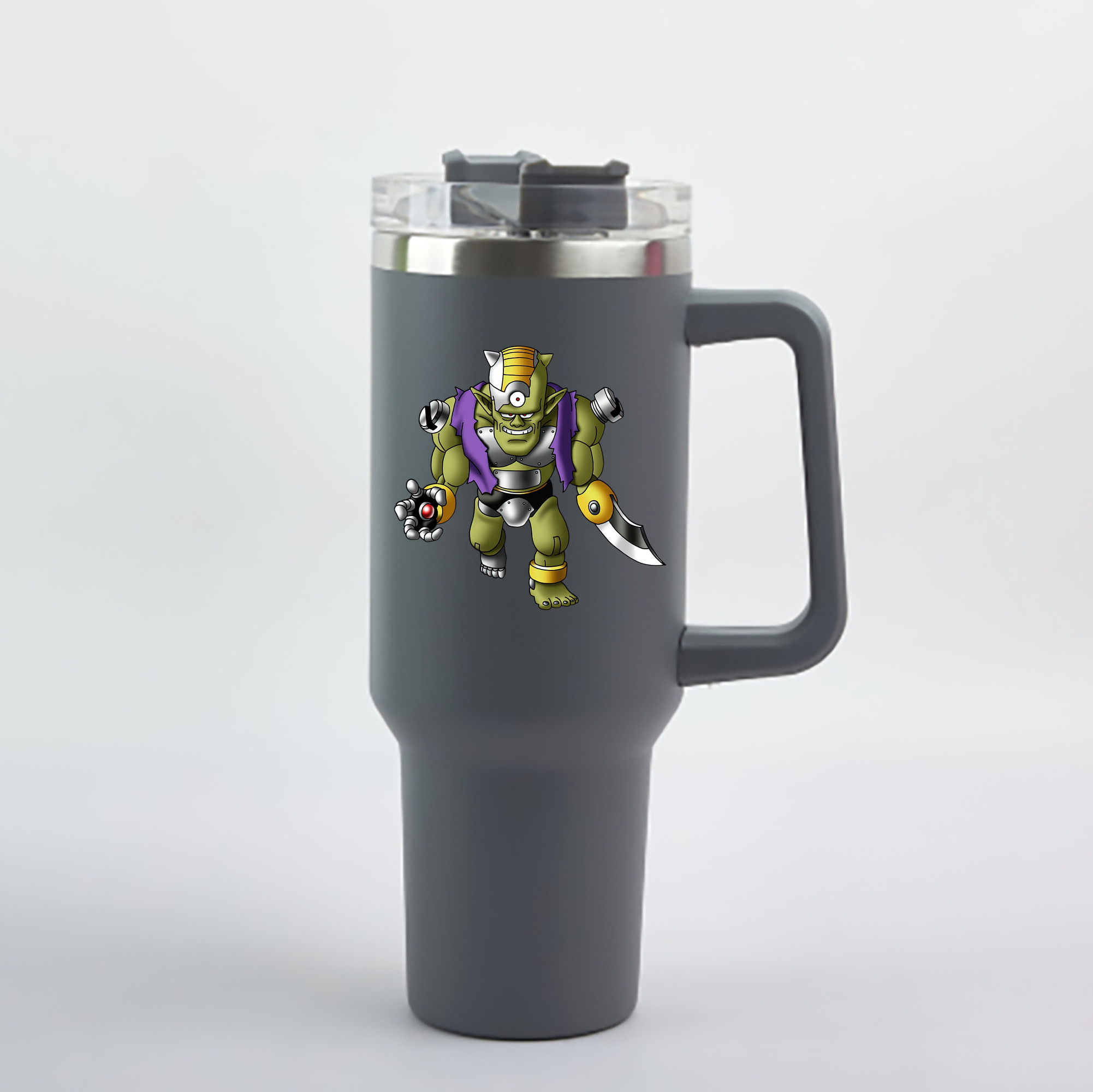 （画像用） ドラゴンクエスト Doragon Kuesuto Dragon Quest 1200mL車用タンブラー - クリスタルステッカー（プラスチックストロー付き）