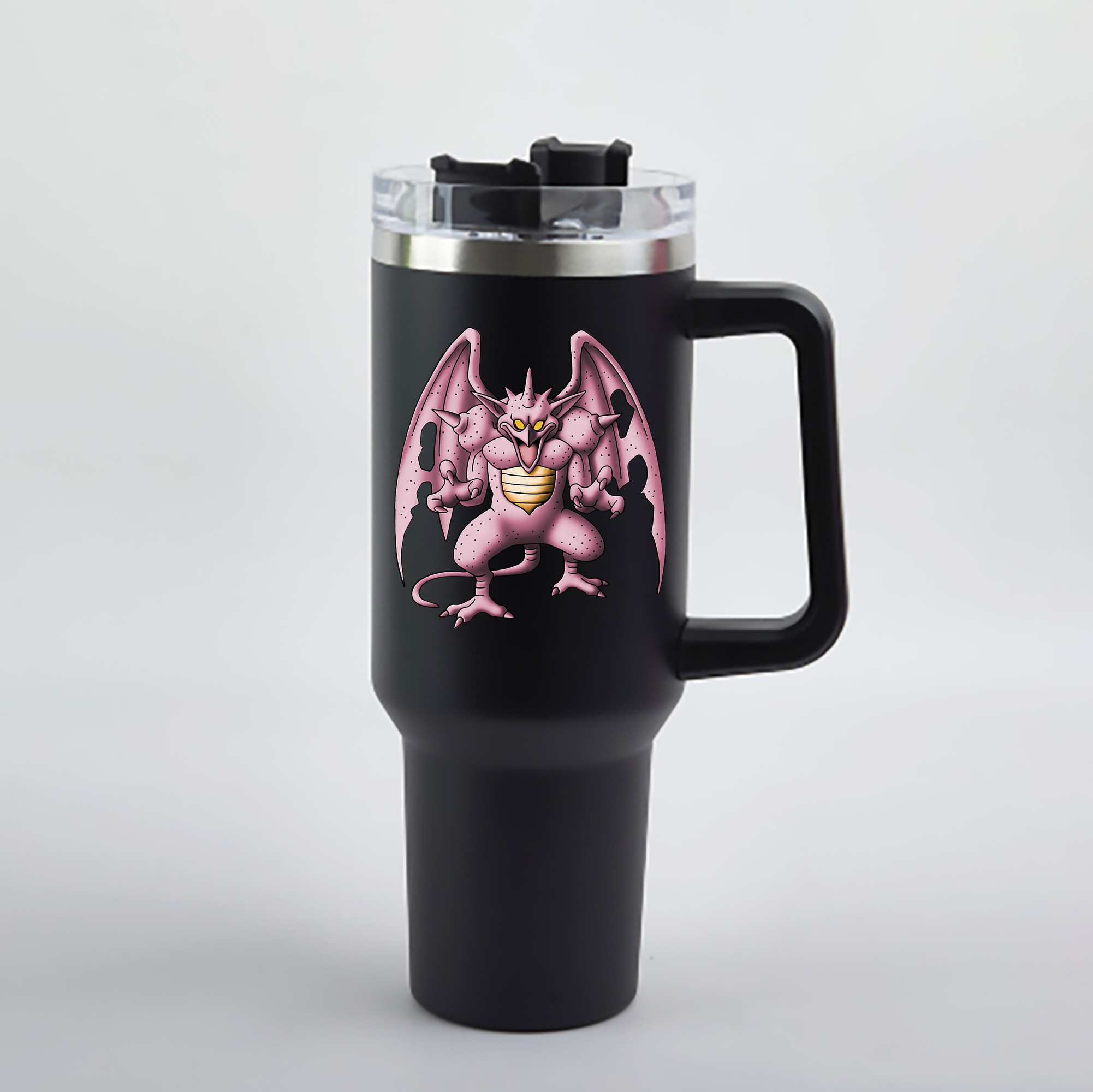 （画像用） ドラゴンクエスト Doragon Kuesuto Dragon Quest 1200mL車用タンブラー - クリスタルステッカー（プラスチックストロー付き）