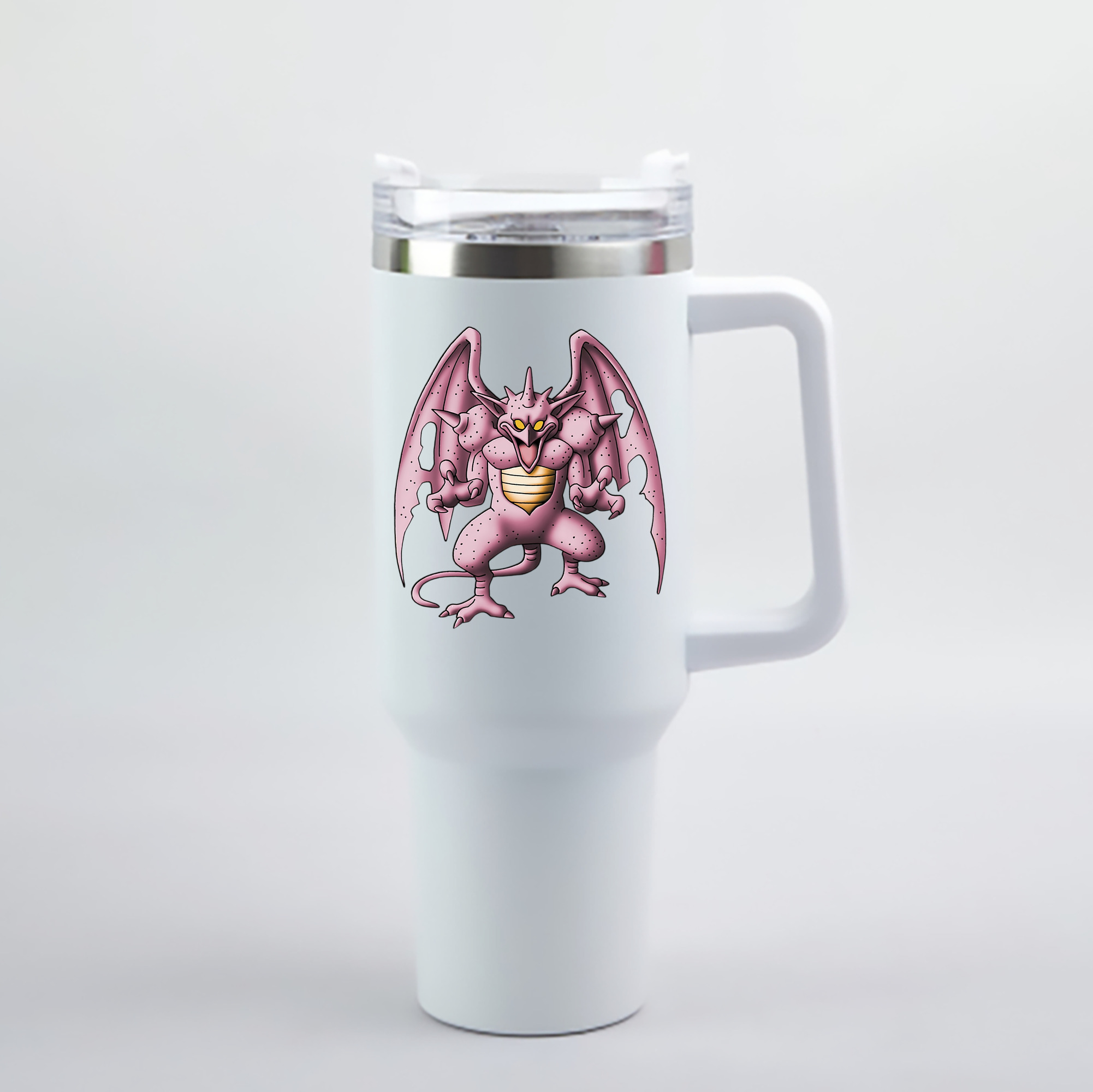 （画像用） ドラゴンクエスト Doragon Kuesuto Dragon Quest 1200mL車用タンブラー - クリスタルステッカー（プラスチックストロー付き）