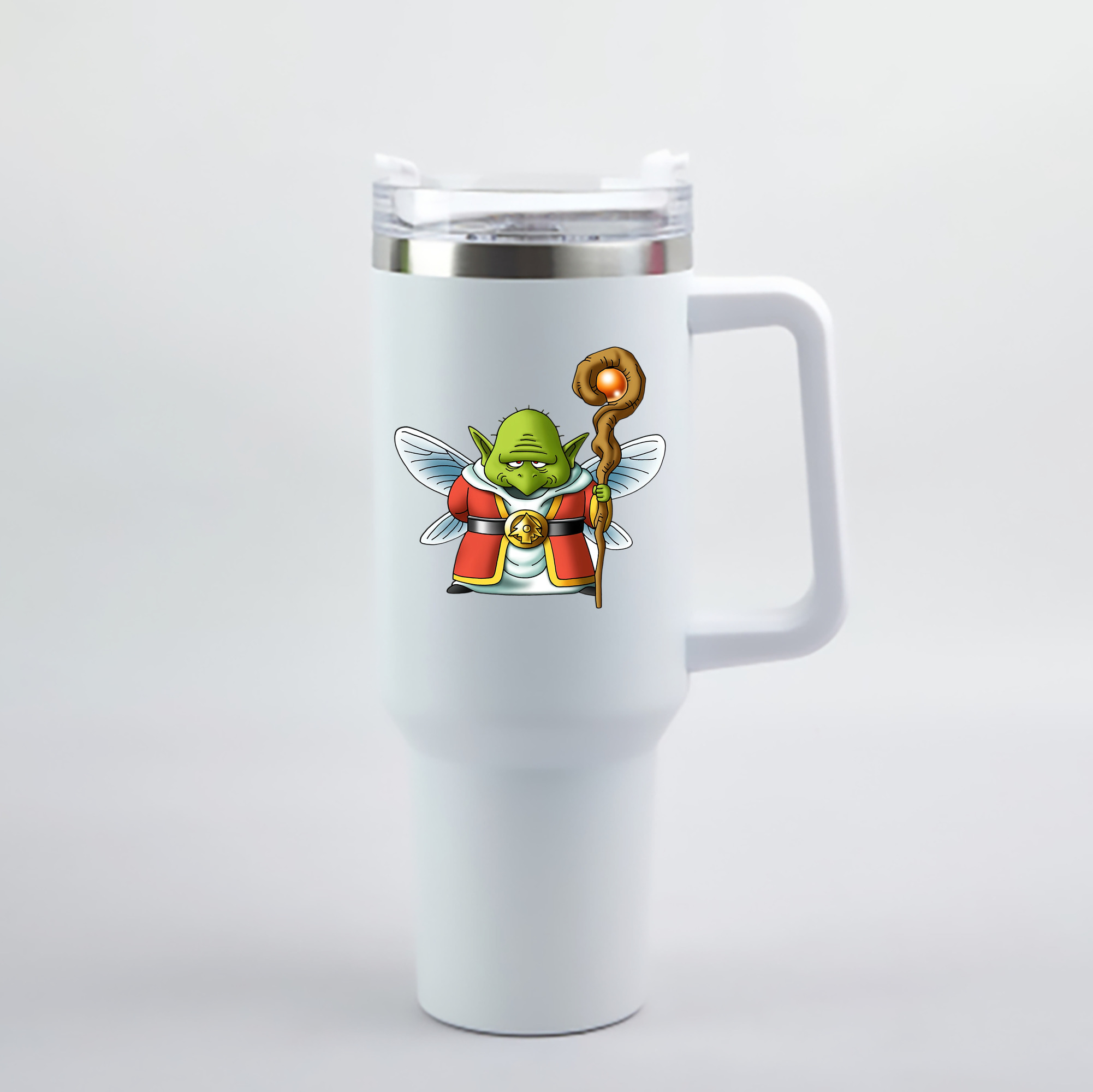 （画像用） ドラゴンクエスト Doragon Kuesuto Dragon Quest 1200mL車用タンブラー - クリスタルステッカー（プラスチックストロー付き）