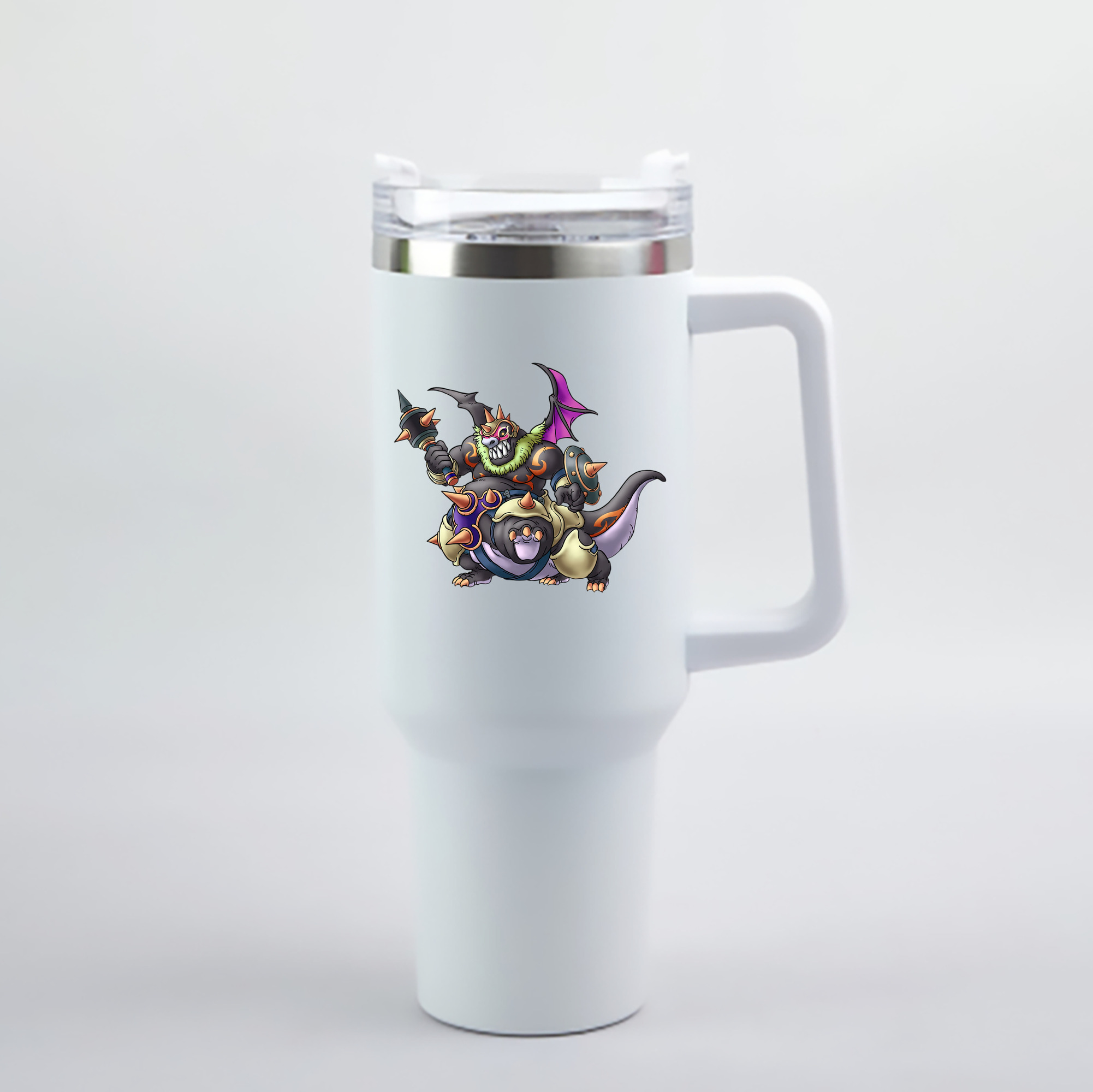 （画像用） ドラゴンクエスト Doragon Kuesuto Dragon Quest 1200mL車用タンブラー - クリスタルステッカー（プラスチックストロー付き）