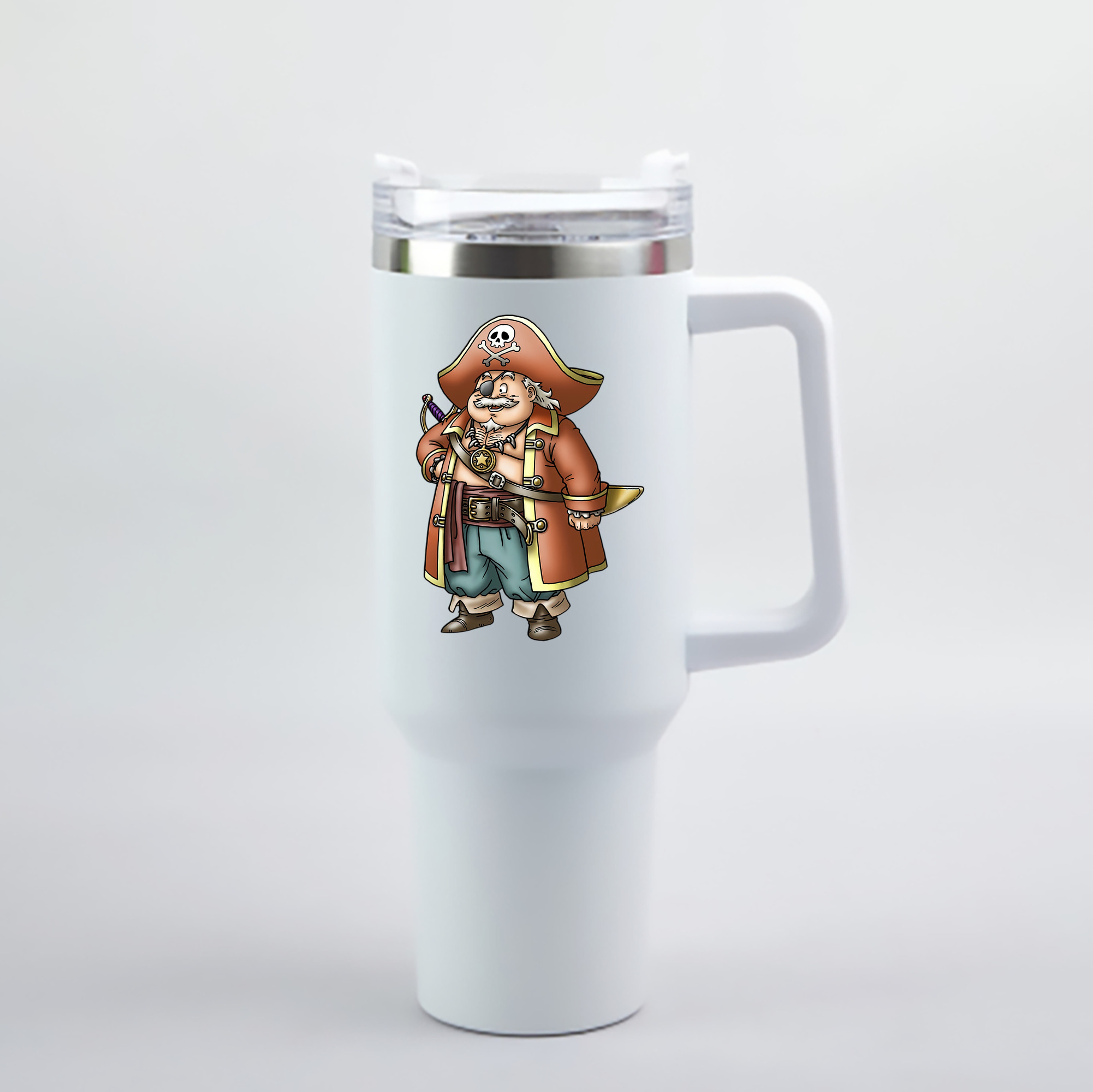 （画像用） ドラゴンクエスト Doragon Kuesuto Dragon Quest 1200mL車用タンブラー - クリスタルステッカー（プラスチックストロー付き）